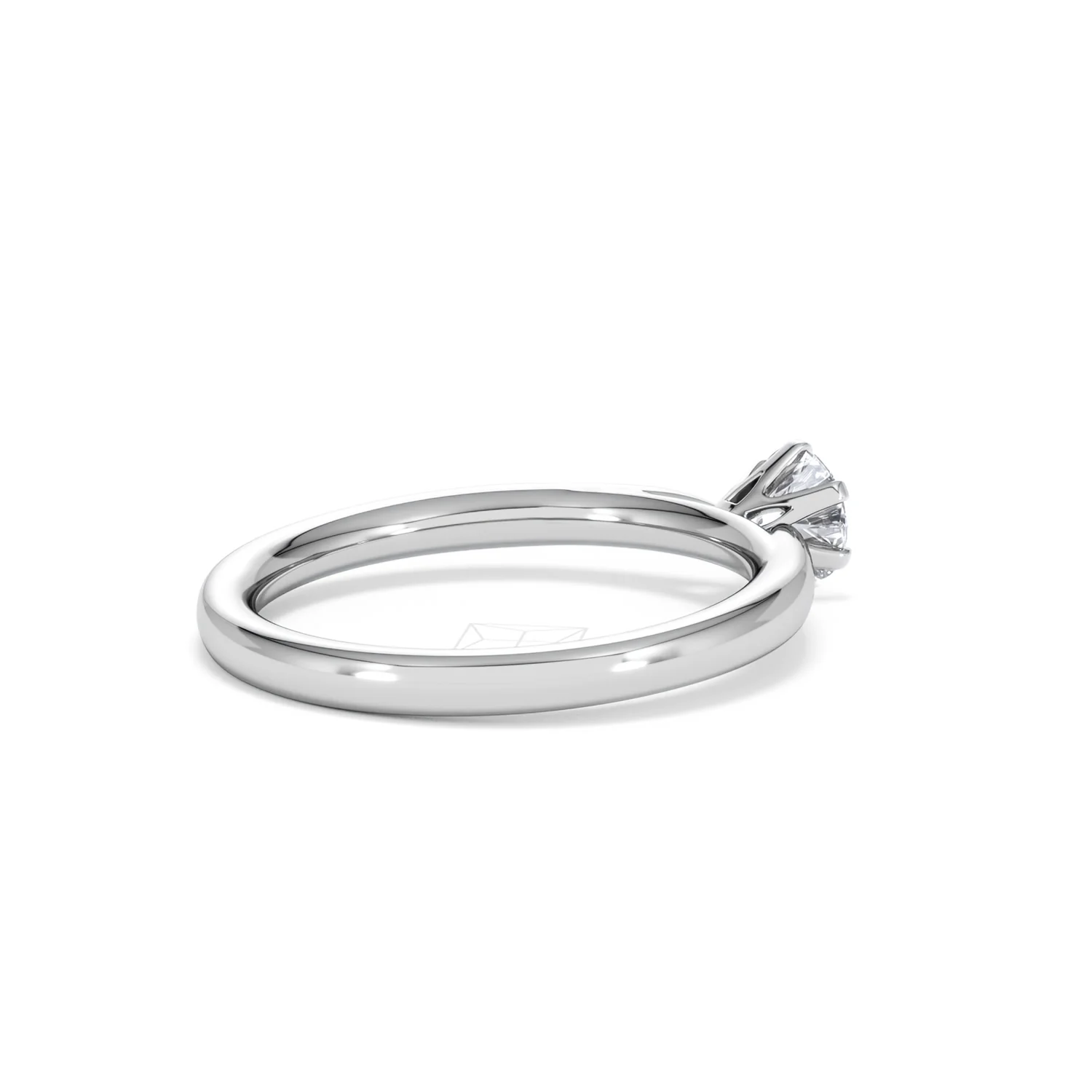 Engagement Ring Certified Low Set Chloe 18K White Gold Diamond 0.50CT - Image 36