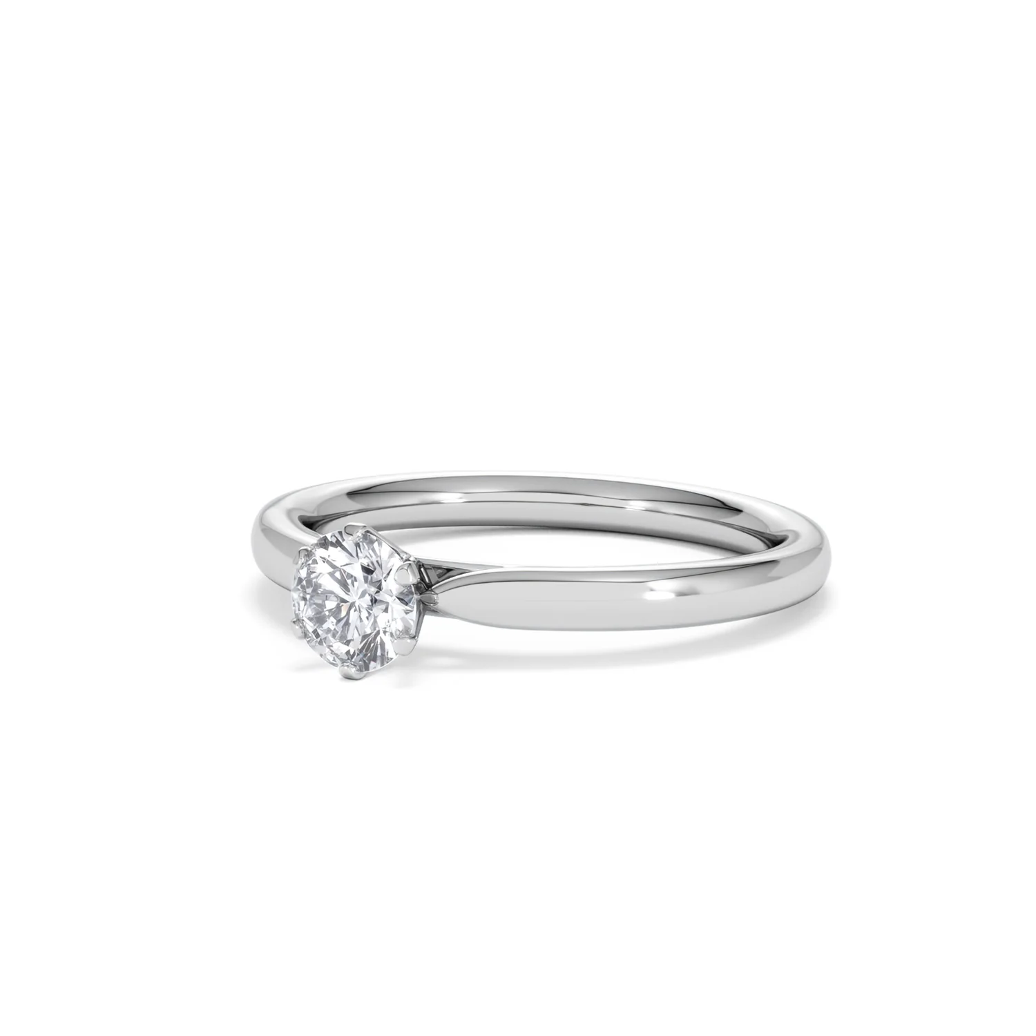 Engagement Ring Certified Low Set Chloe 18K White Gold Diamond 0.50CT - Image 81
