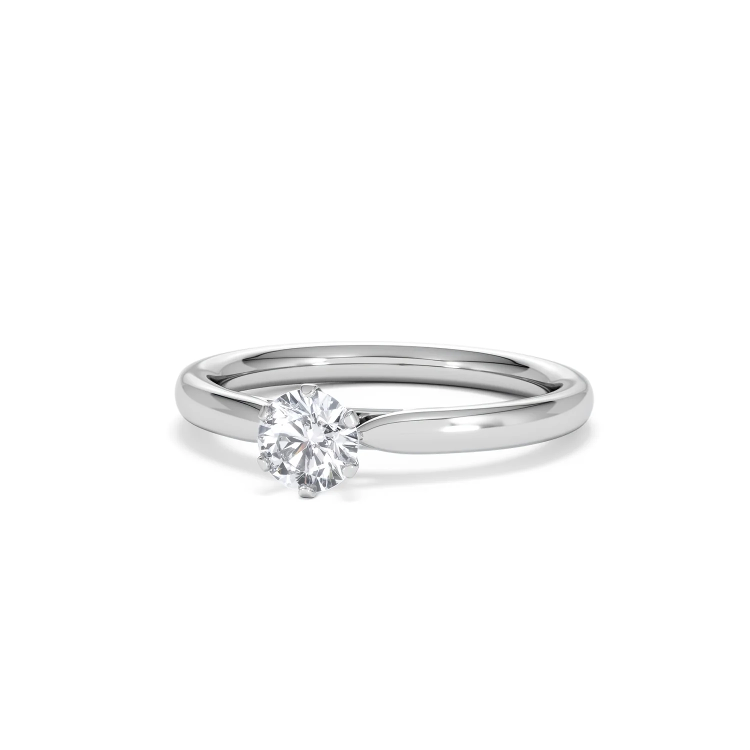 Engagement Ring Certified Low Set Chloe 18K White Gold Diamond 0.50CT - Image 84