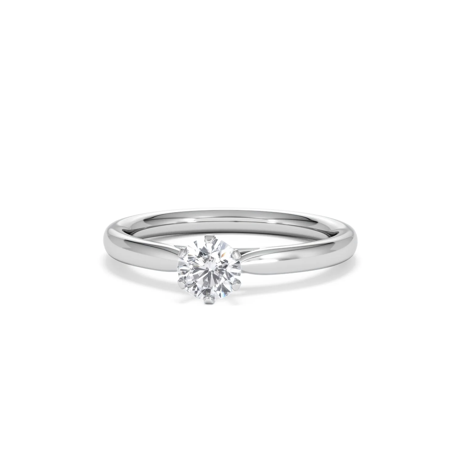 Engagement Ring Certified Low Set Chloe 18K White Gold Diamond 0.50CT - Image 86