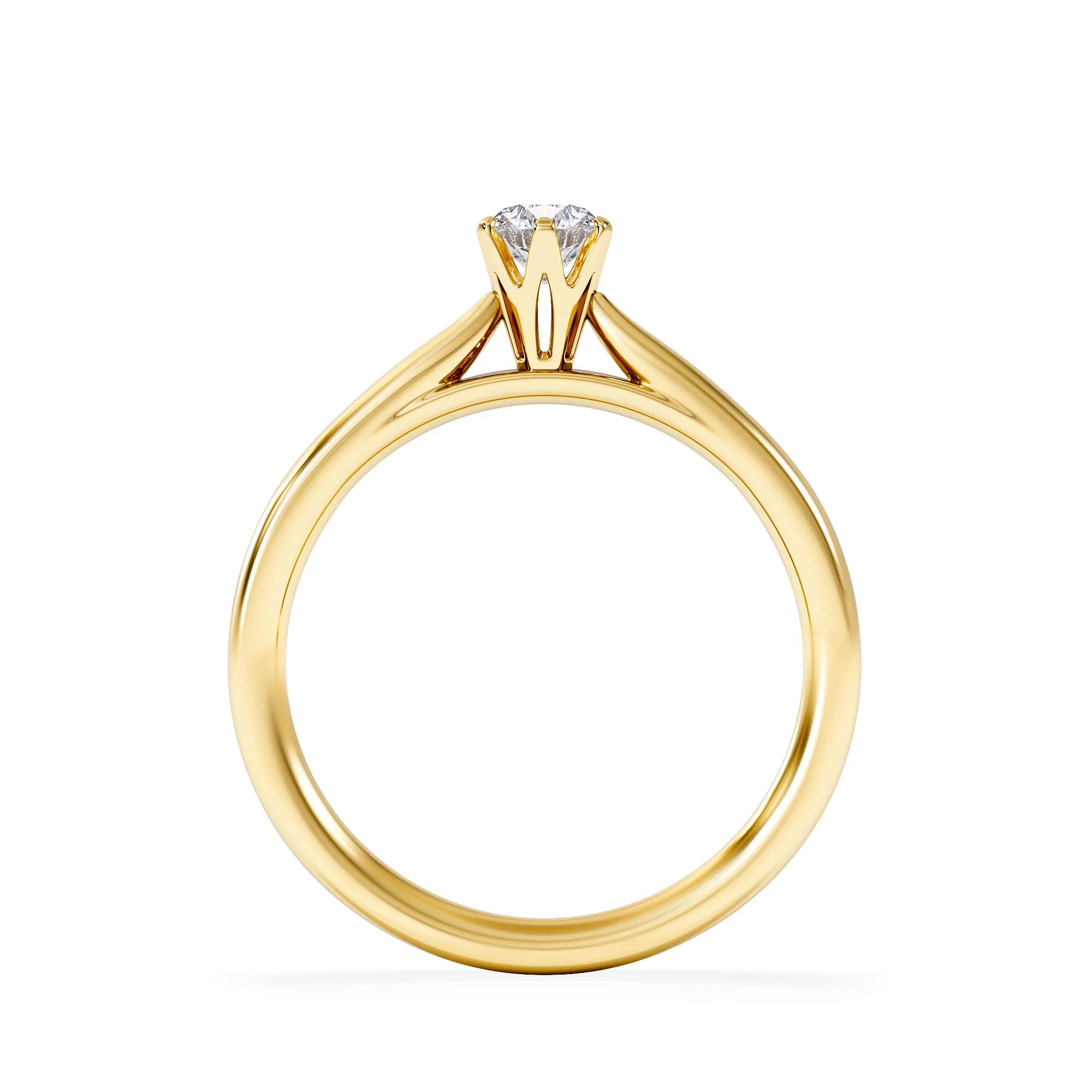 Engagement Ring High Set Chloe 0.33ct Lab Diamond G/Vs in 18K Gold - Image 3