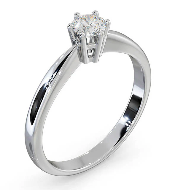 Engagement Ring High Set Chloe 0.33ct Lab Diamond H/Si in Platinum - Image 2
