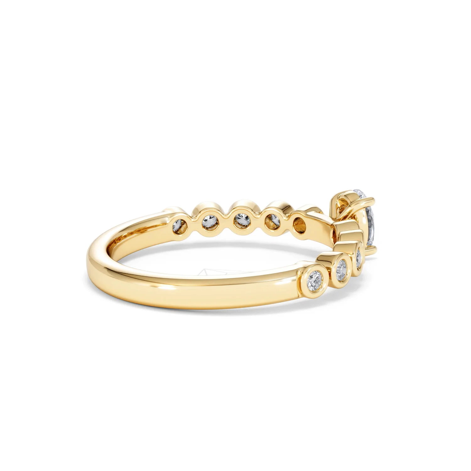 Entwine 0.30ct Oval Cut Lab Diamond Solitaire Engagement Ring with Side Stones in 18K Gold Vermeil - Image 34