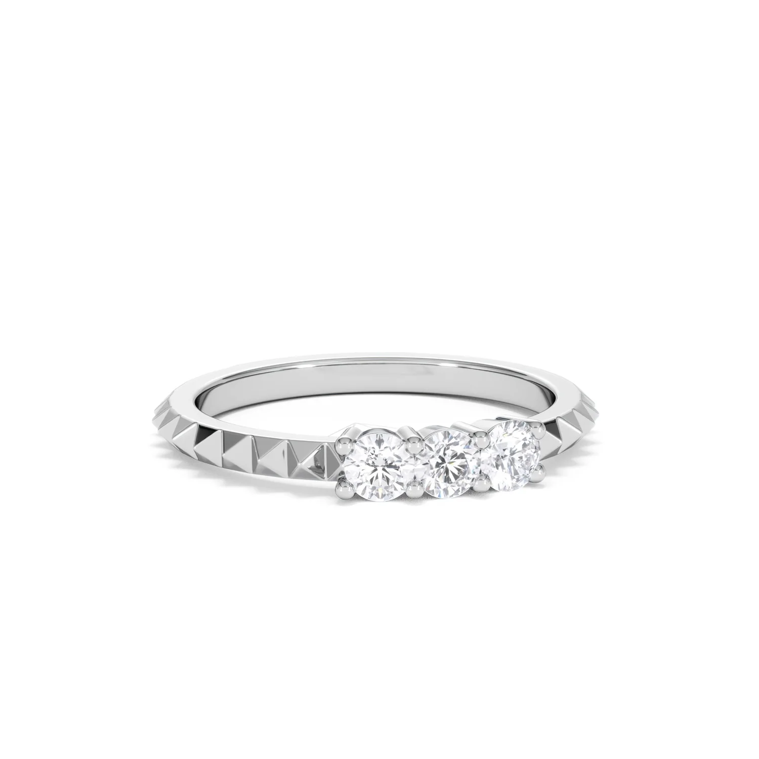 Era 0.33ct Round Cut Lab Diamond 3 Stone Ring in 925 Silver - Image 13