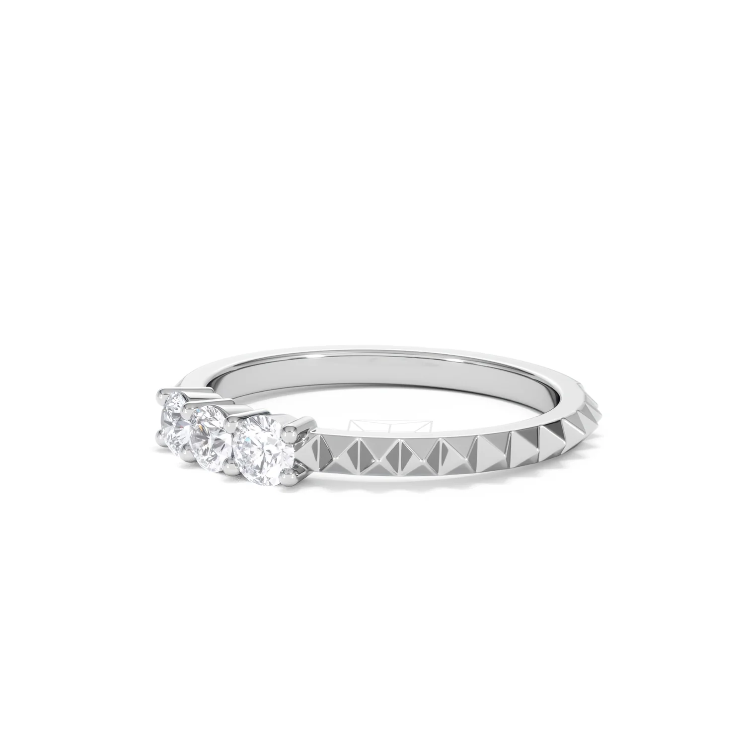 Era 0.33ct Round Cut Lab Diamond 3 Stone Ring in 925 Silver - Image 78