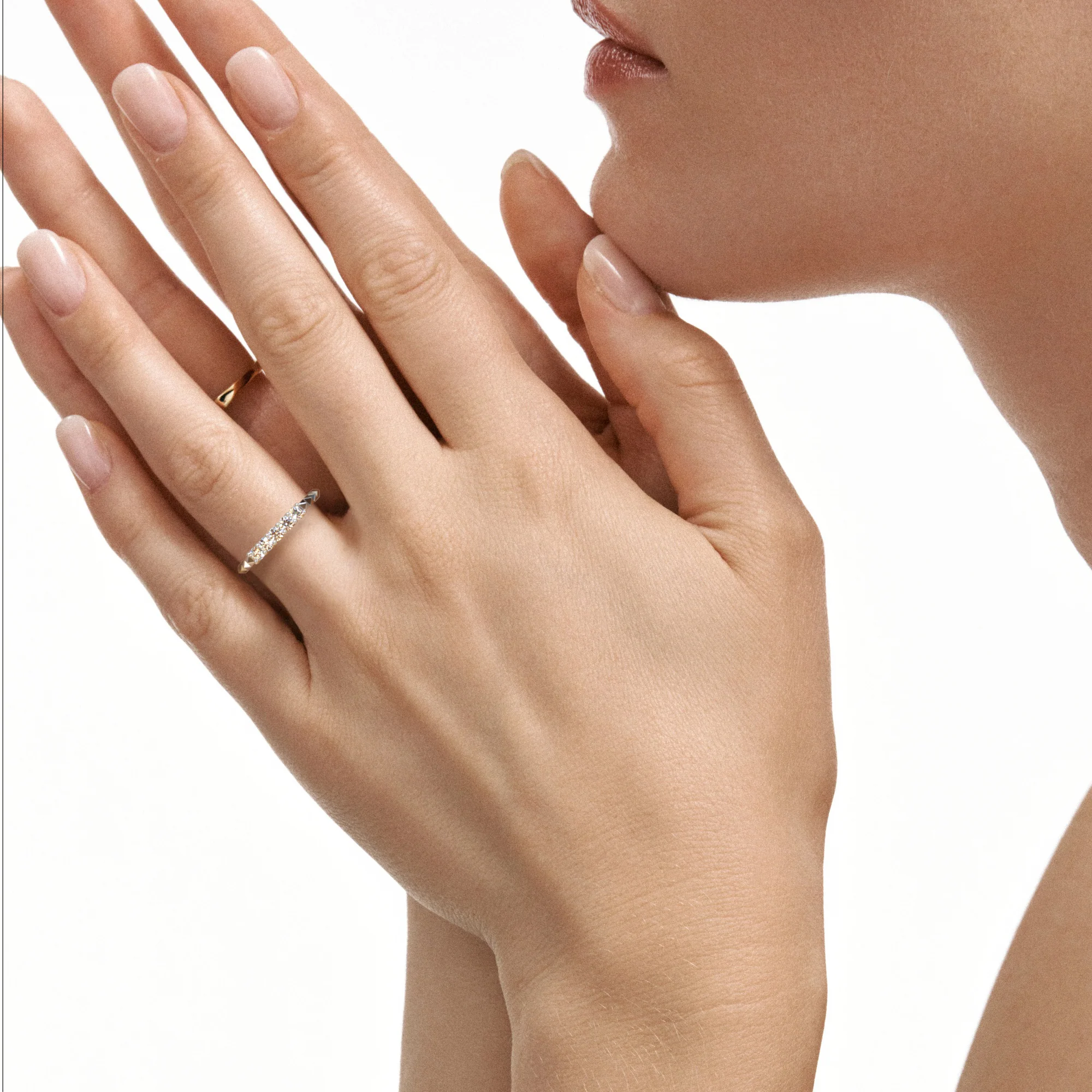 Era 0.34ct Round Cut Lab Diamond 5 Stone Ring in 925 Silver - Image 2