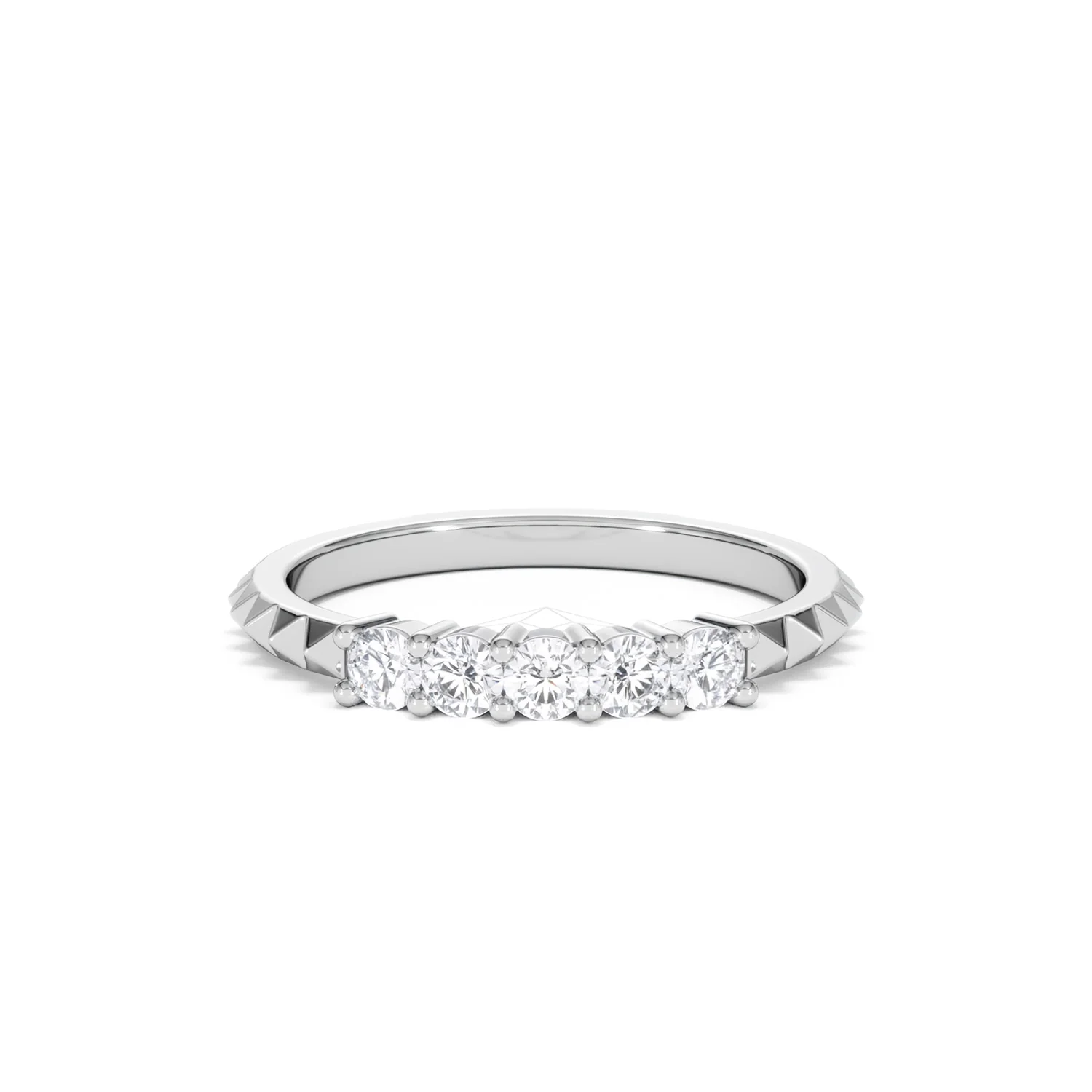 Era 0.34ct Round Cut Lab Diamond 5 Stone Ring in 925 Silver - Image 7