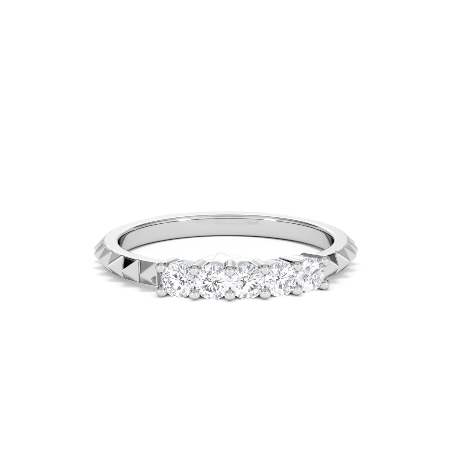 Era 0.34ct Round Cut Lab Diamond 5 Stone Ring in 925 Silver - Image 9