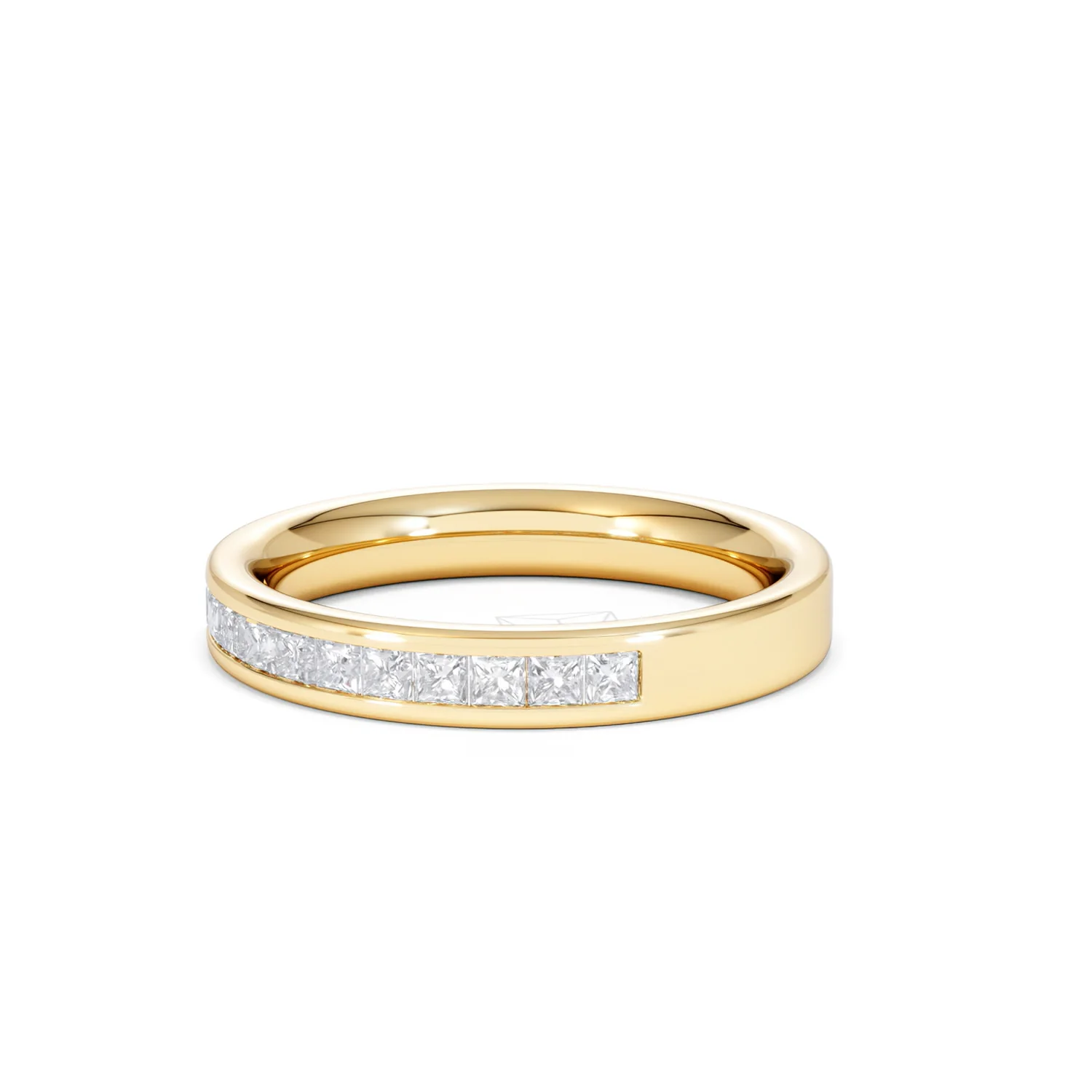 Eterna Lab Diamond Princess Cut Half Eternity Ring 0.50ct F/VS in 9K Gold - Image 84