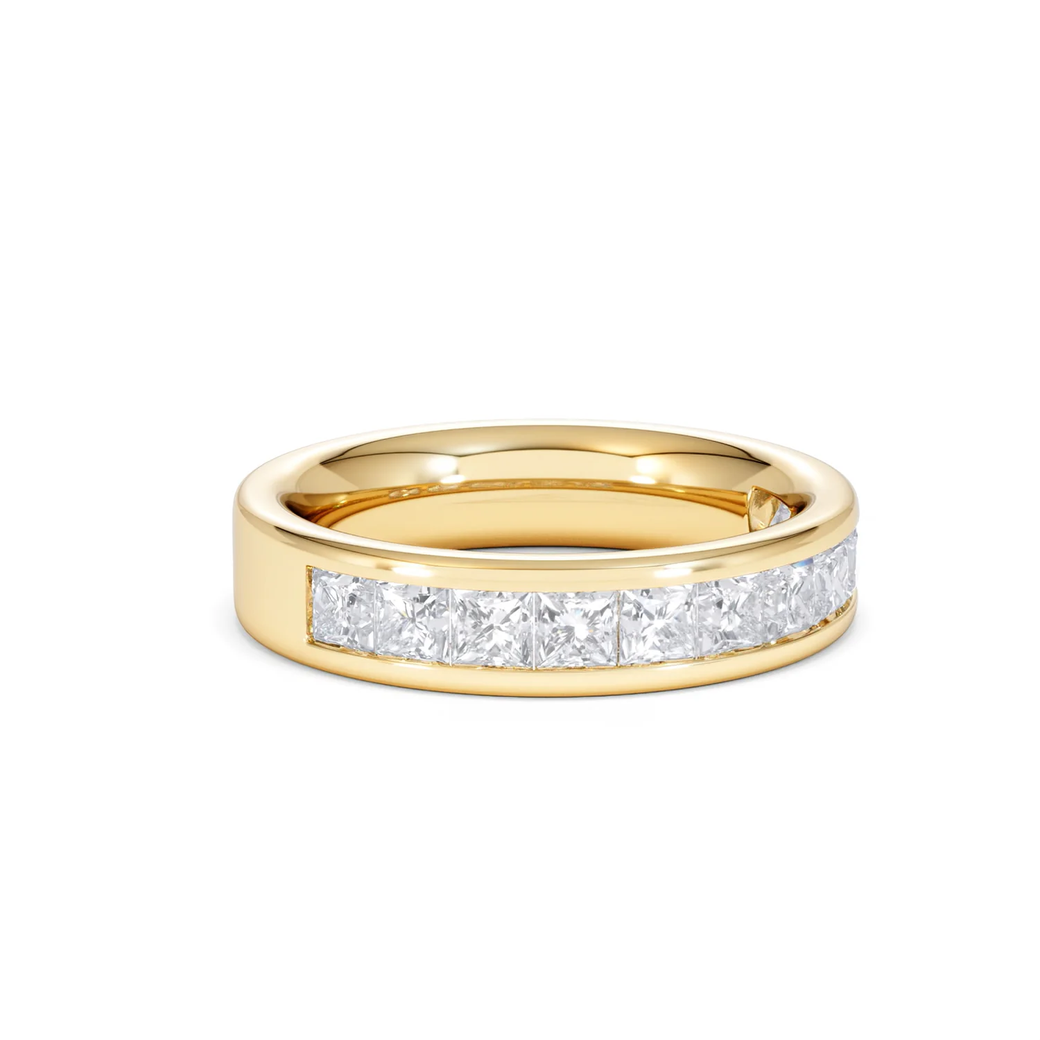 Eterna Lab Diamond Princess Cut Half Eternity Ring 1.50ct F/VS in 9K Gold - Image 18