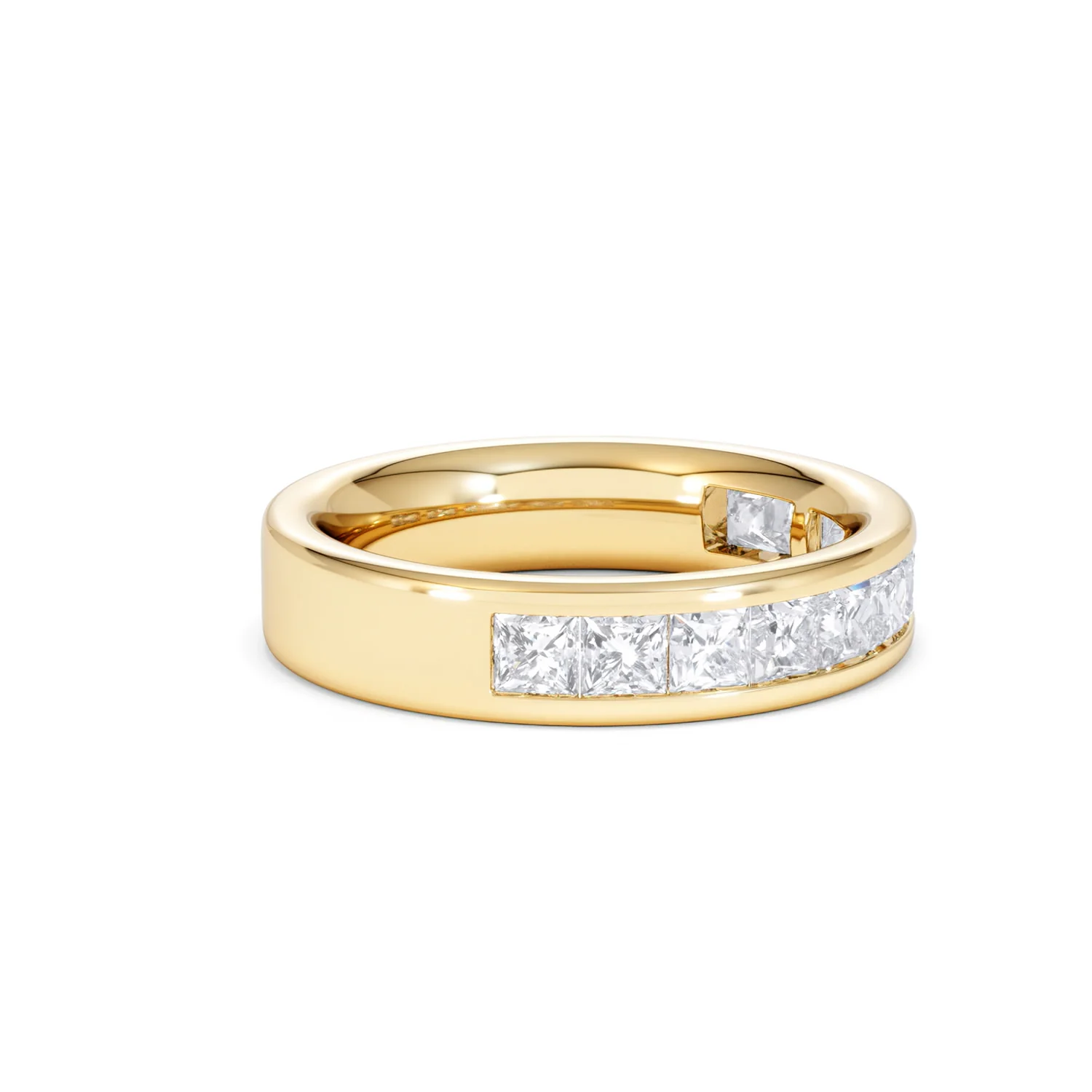 Eterna Lab Diamond Princess Cut Half Eternity Ring 1.50ct F/VS in 9K Gold - Image 25