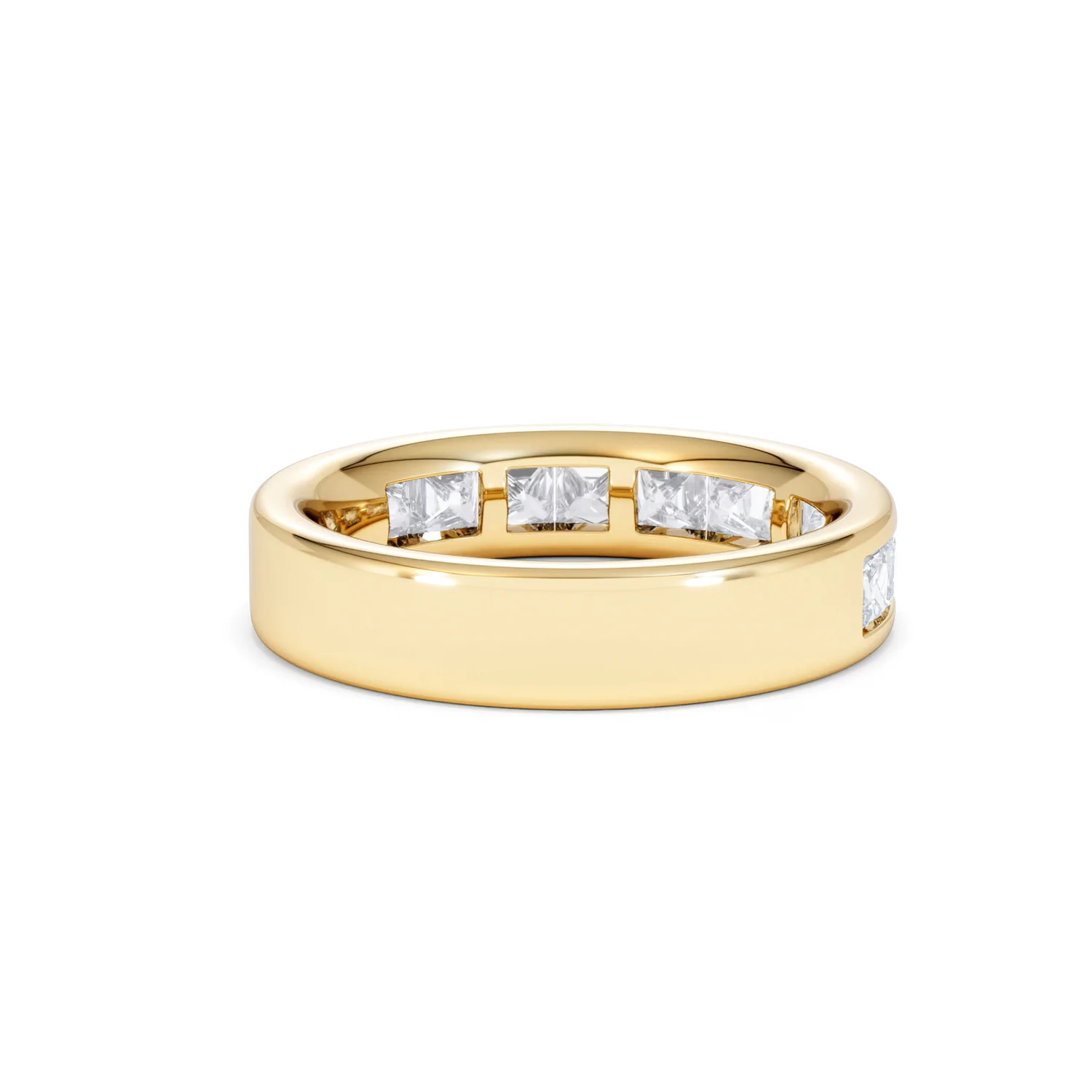 Eterna Lab Diamond Princess Cut Half Eternity Ring 1.50ct F/VS in 9K Gold - Image 42