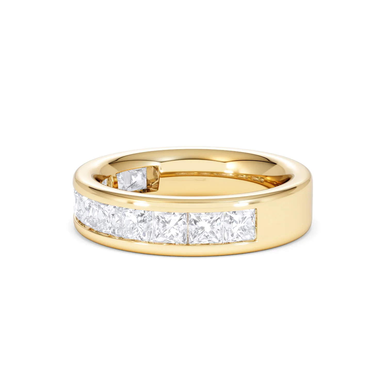 Eterna Lab Diamond Princess Cut Half Eternity Ring 2.00ct F/VS in 9K Gold - Image 76
