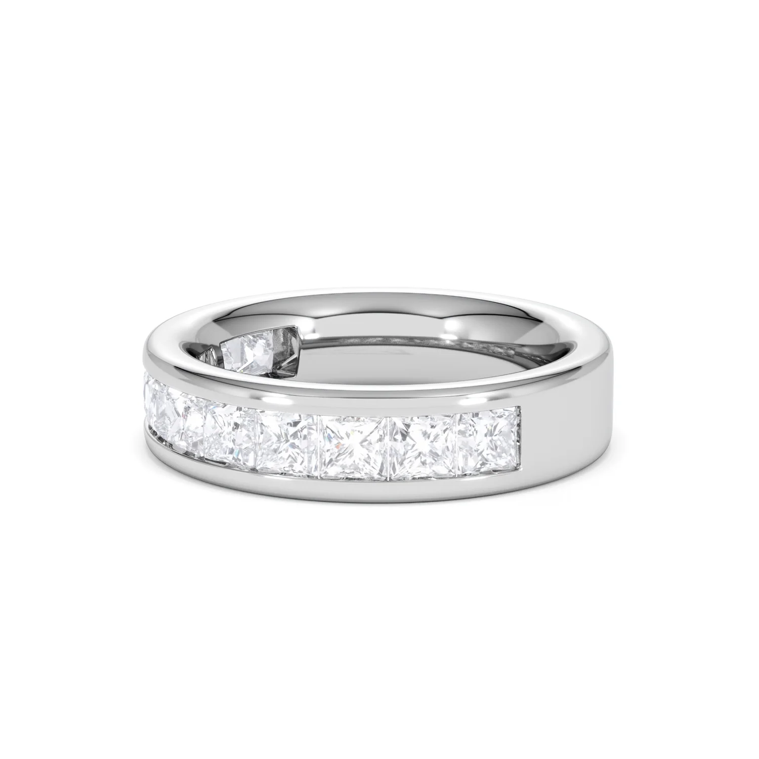 Eterna Lab Diamond Princess Cut Half Eternity Ring 2.00ct F/VS in 9K White Gold - Image 78