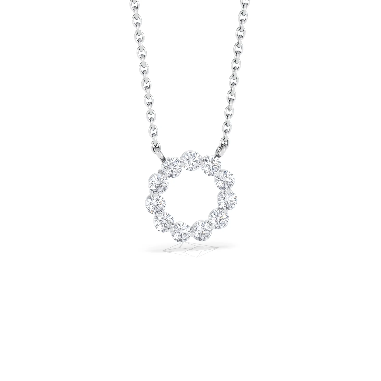 Lab Diamond Eternal Glow Circle Necklace 0.25ct in 925 Silver - Image 15