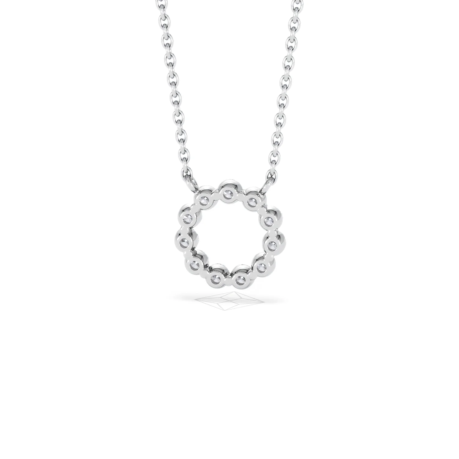 Lab Diamond Eternal Glow Circle Necklace 0.25ct in 925 Silver - Image 50