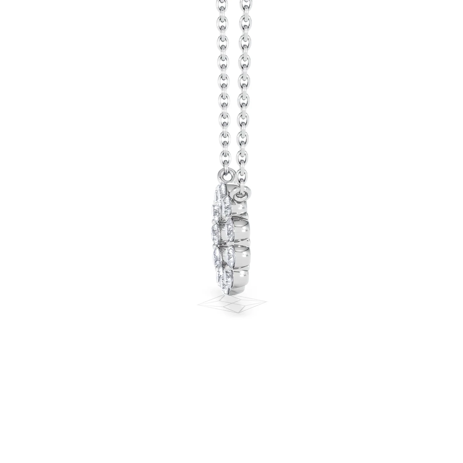 Lab Diamond Eternal Glow Circle Necklace 0.25ct in 925 Silver - Image 74