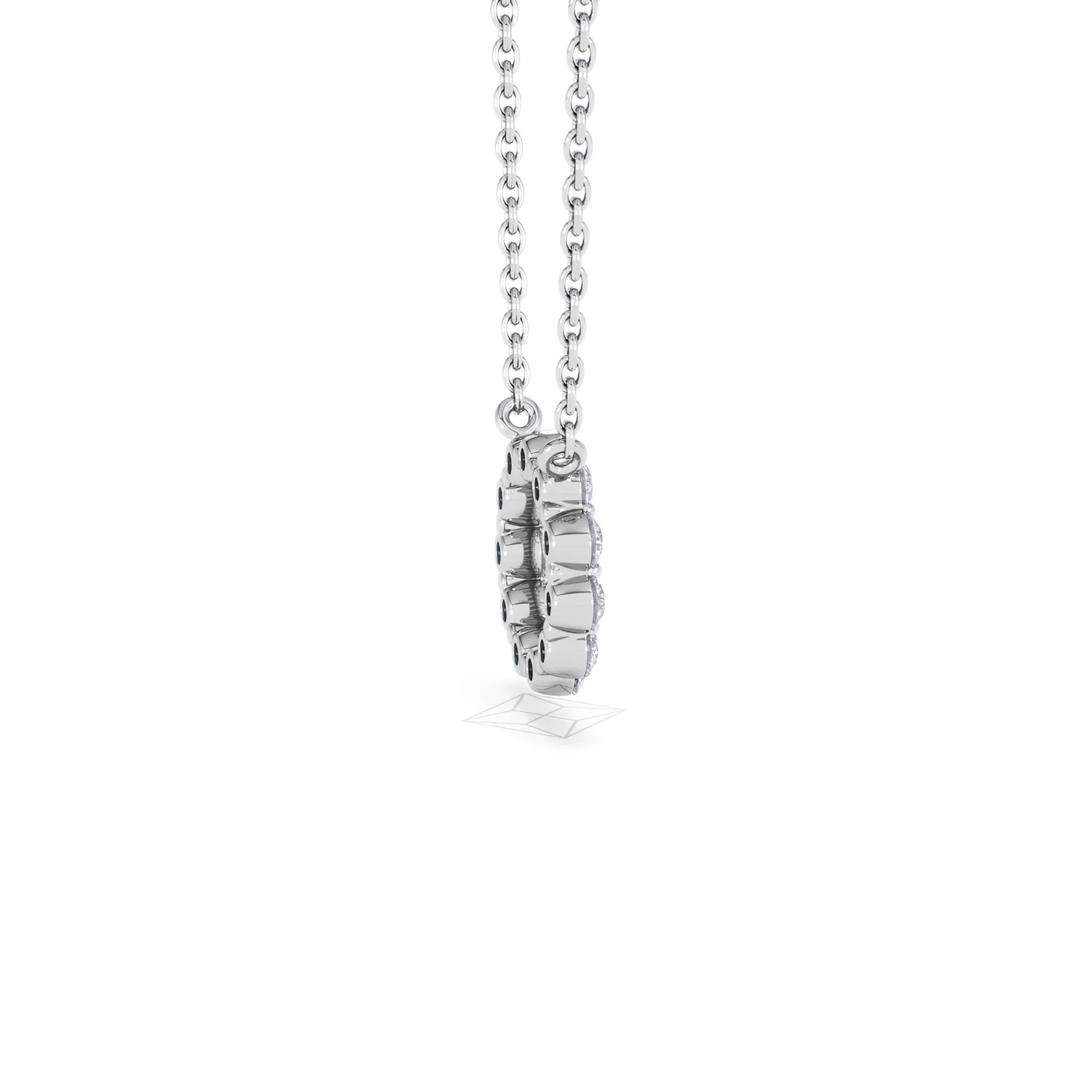 Lab Diamond Eternal Glow Circles Necklace 0.35ct in 925 Silver - Image 35