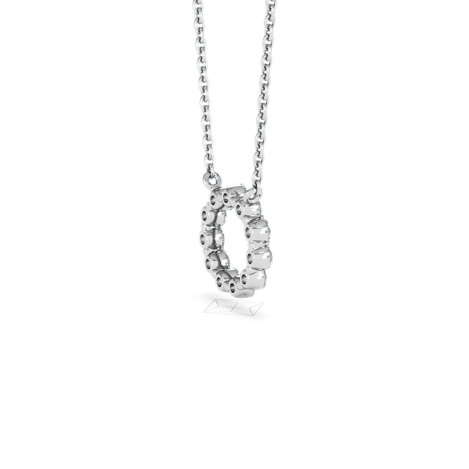 Lab Diamond Eternal Glow Circles Necklace 0.35ct in 925 Silver - Image 39