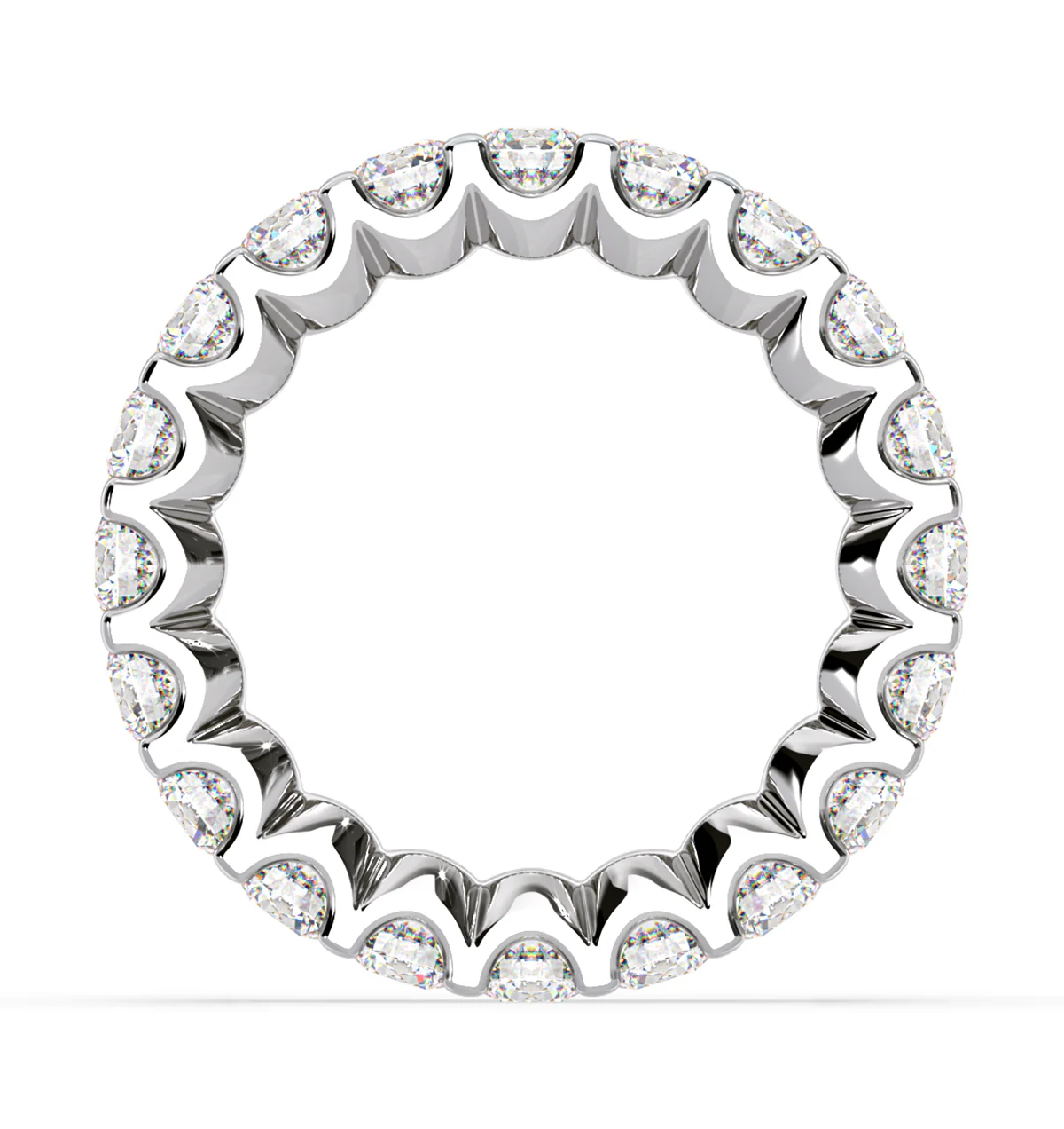 CHLOE PLATINUM DIAMOND FULL ETERNITY RING 3.00CT H/SI - Image 2