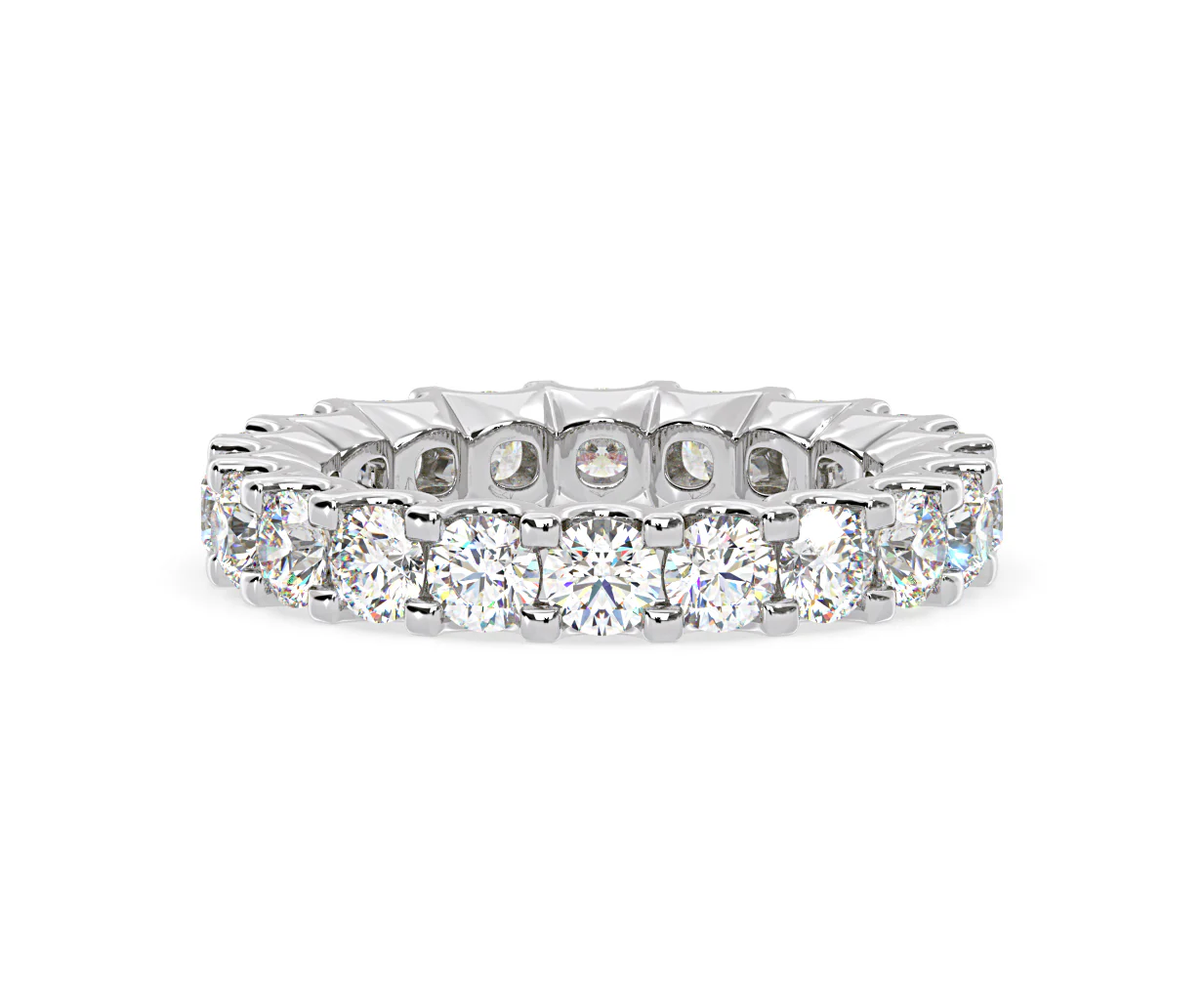 CHLOE PLATINUM DIAMOND FULL ETERNITY RING 3.00CT H/SI - Image 6