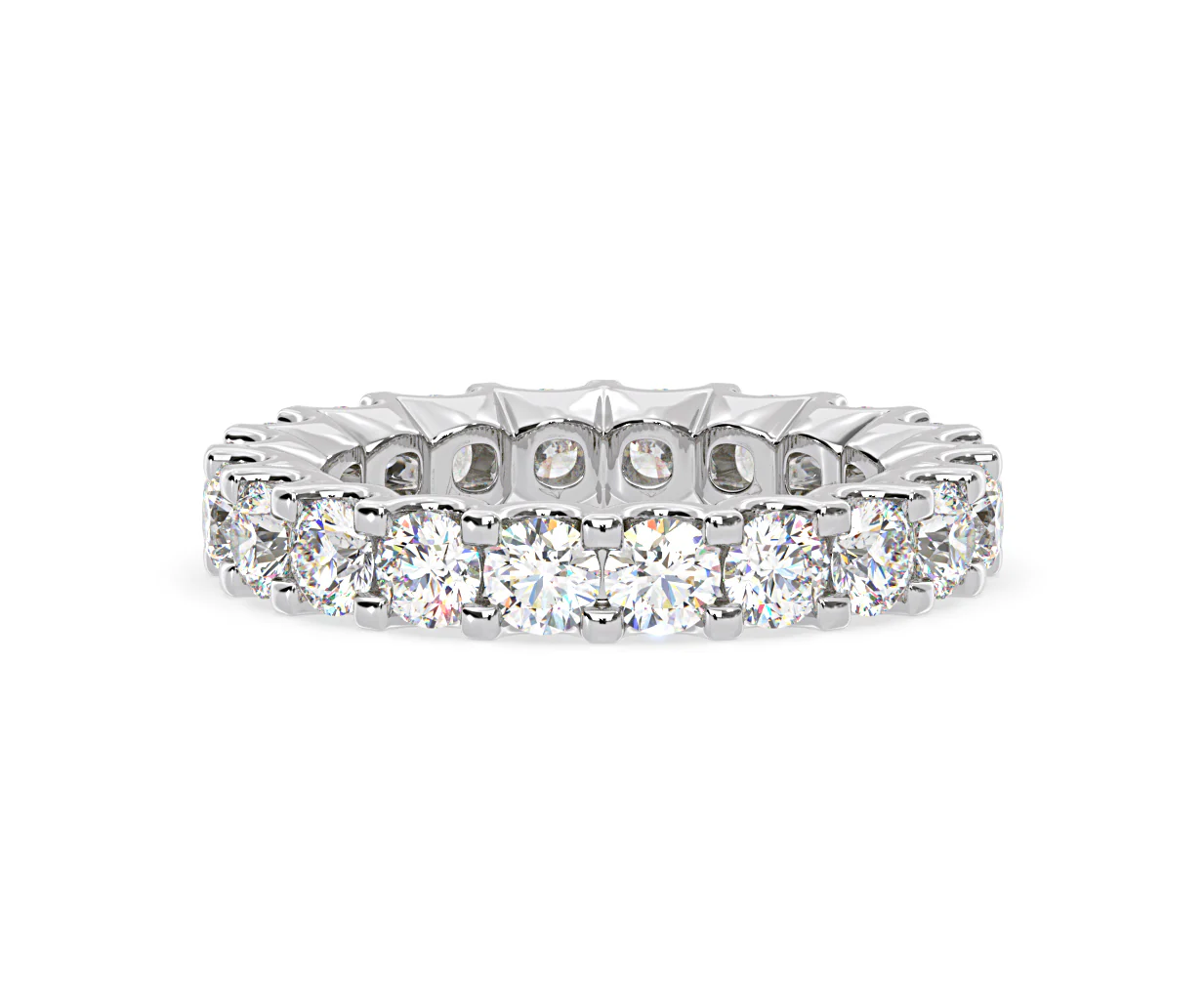 CHLOE PLATINUM DIAMOND FULL ETERNITY RING 3.00CT H/SI - Image 8