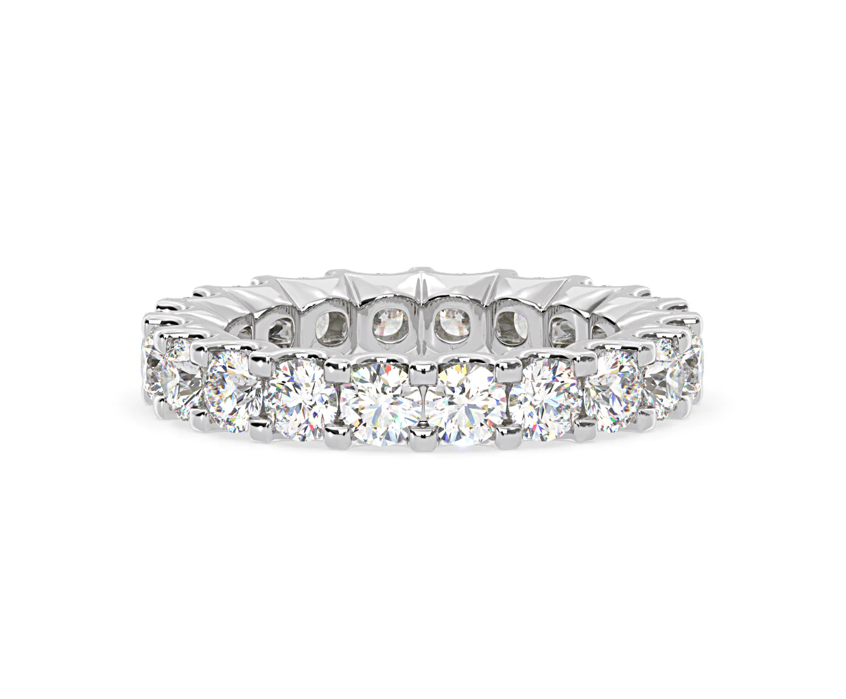 CHLOE PLATINUM DIAMOND FULL ETERNITY RING 3.00CT H/SI - Image 83