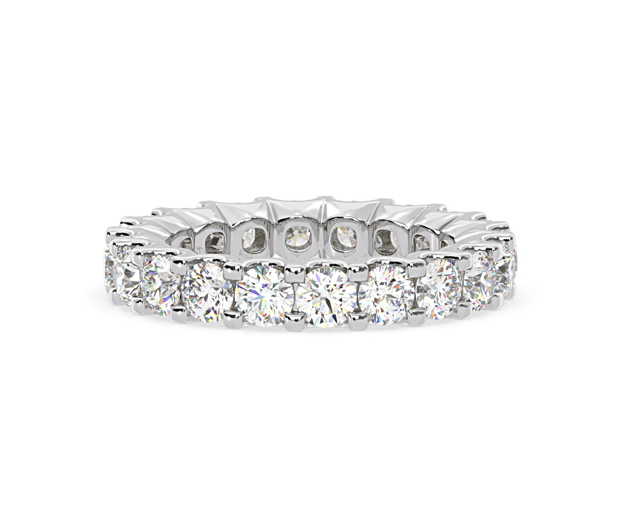 CHLOE PLATINUM DIAMOND FULL ETERNITY RING 3.00CT H/SI - Image 84