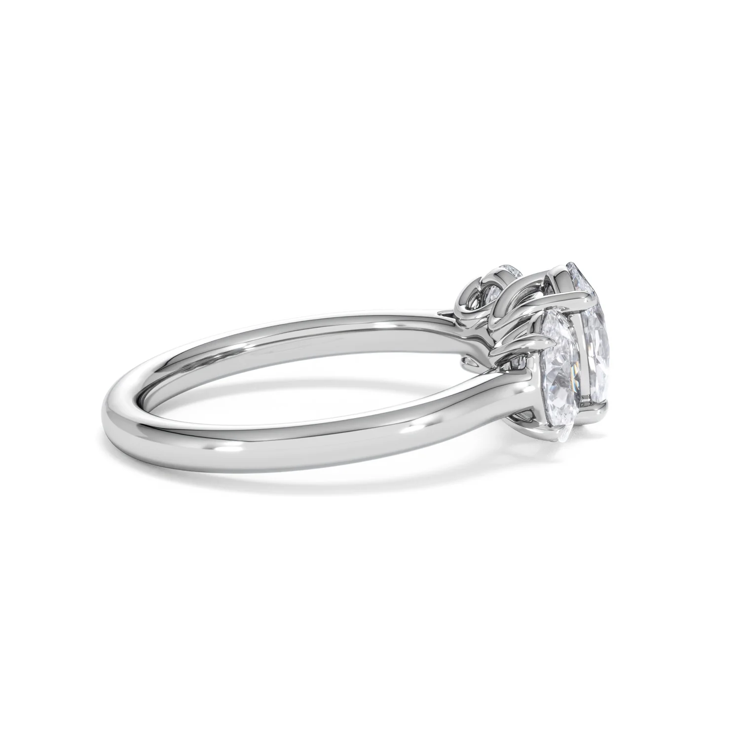 Ever 2.00ct Oval Cut Lab Diamond 3 Stone Engagement Ring in Platinum - Image 31
