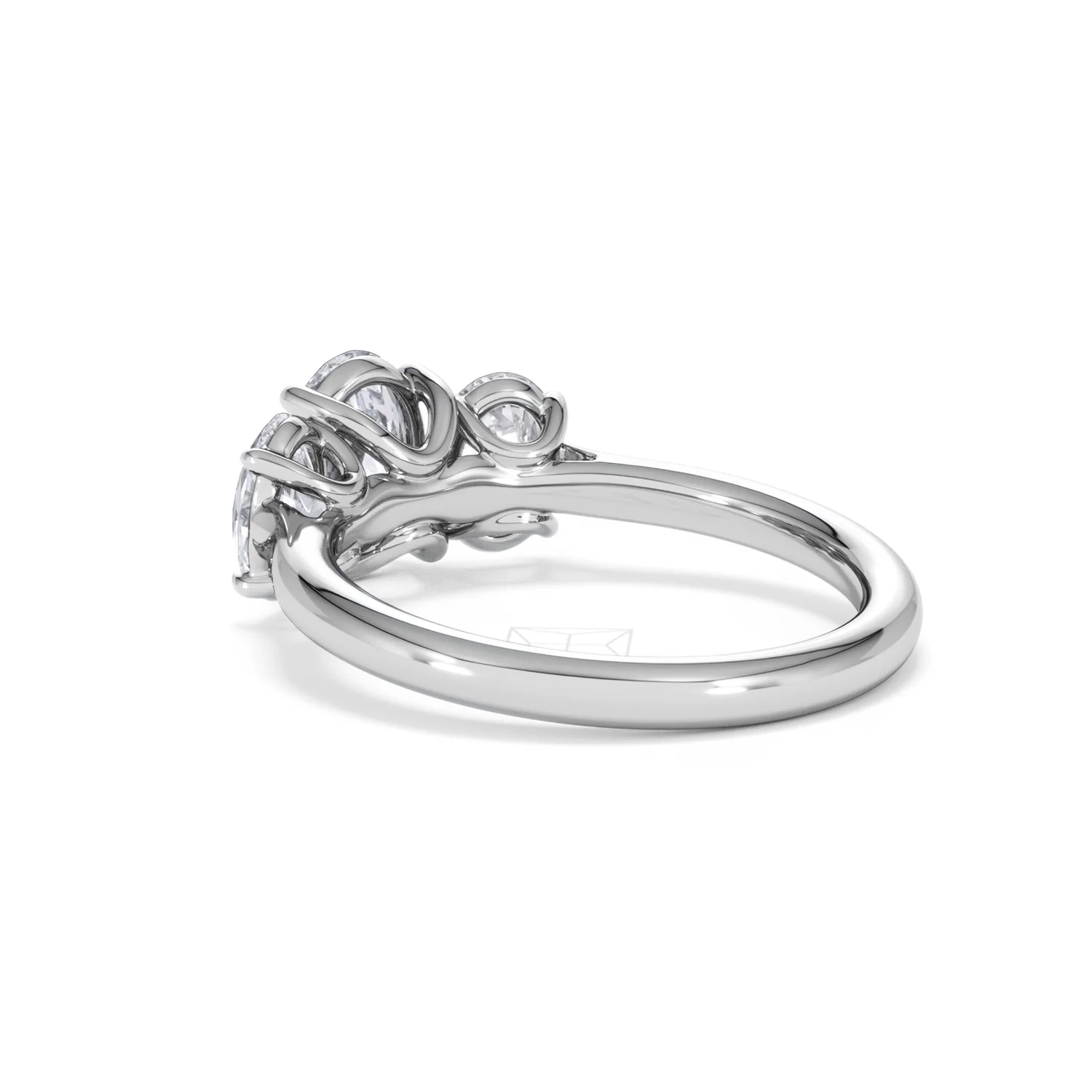 Ever 2.00ct Oval Cut Lab Diamond 3 Stone Engagement Ring in Platinum - Image 58