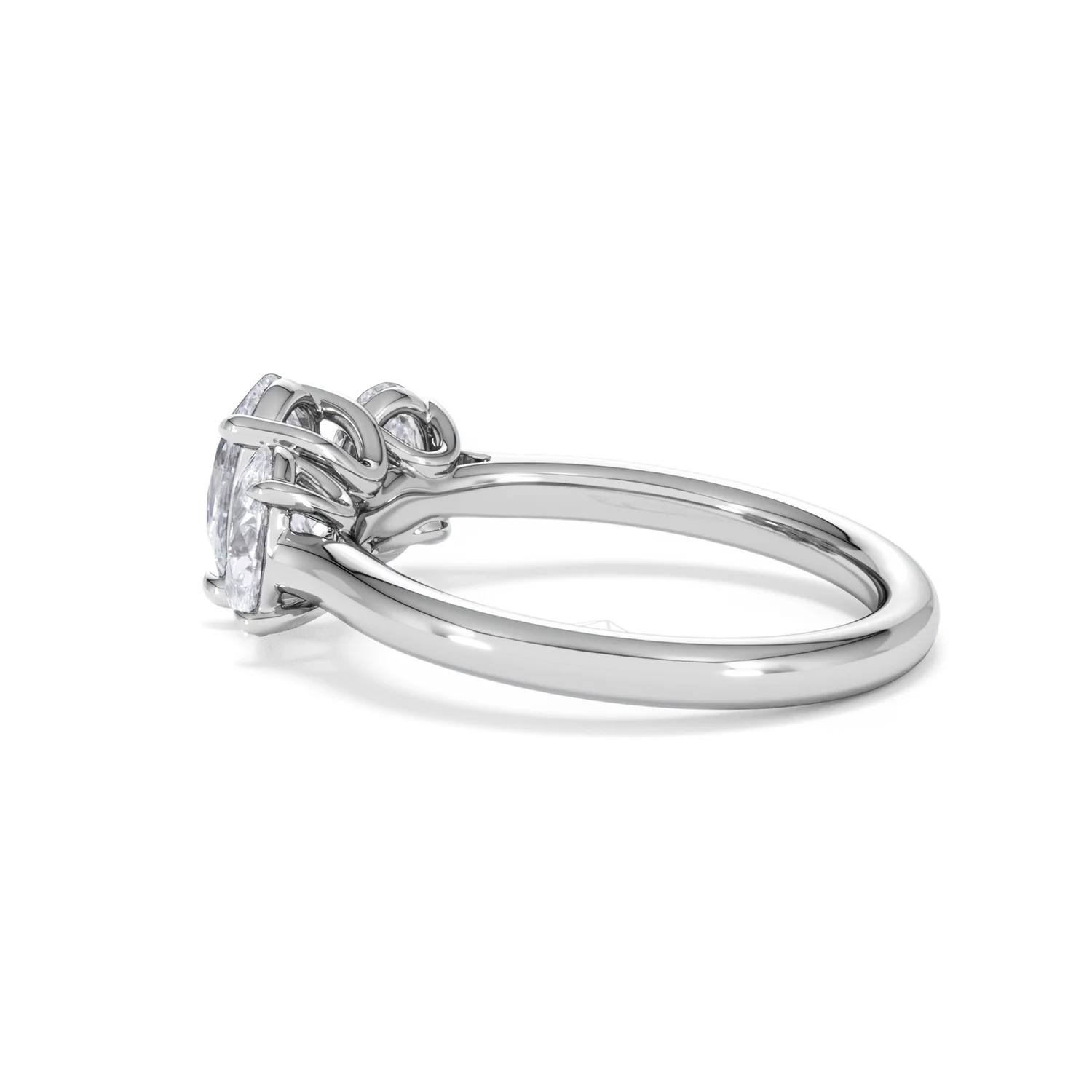 Ever 2.00ct Oval Cut Lab Diamond 3 Stone Engagement Ring in Platinum - Image 64