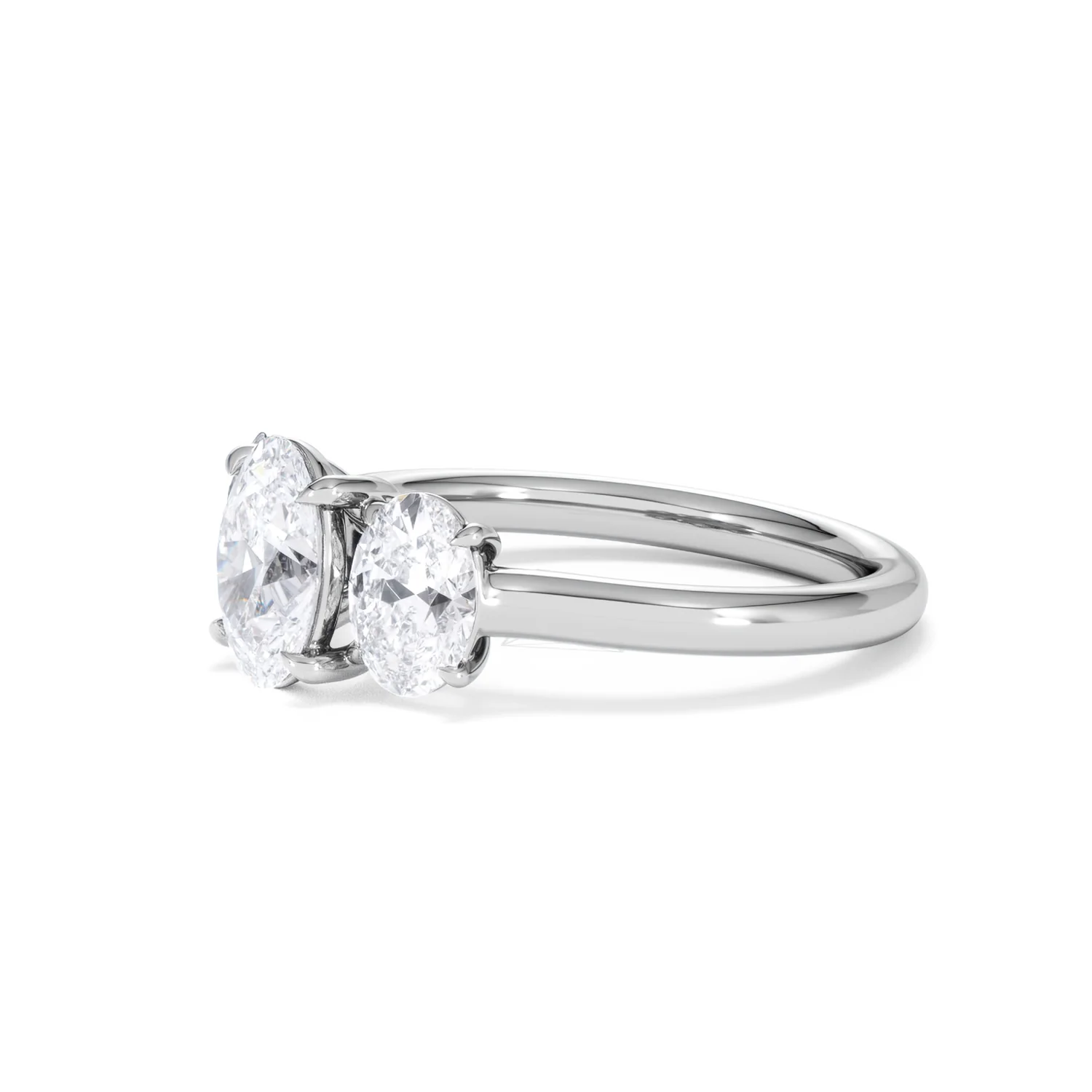 Ever 2.00ct Oval Cut Lab Diamond 3 Stone Engagement Ring in Platinum - Image 76