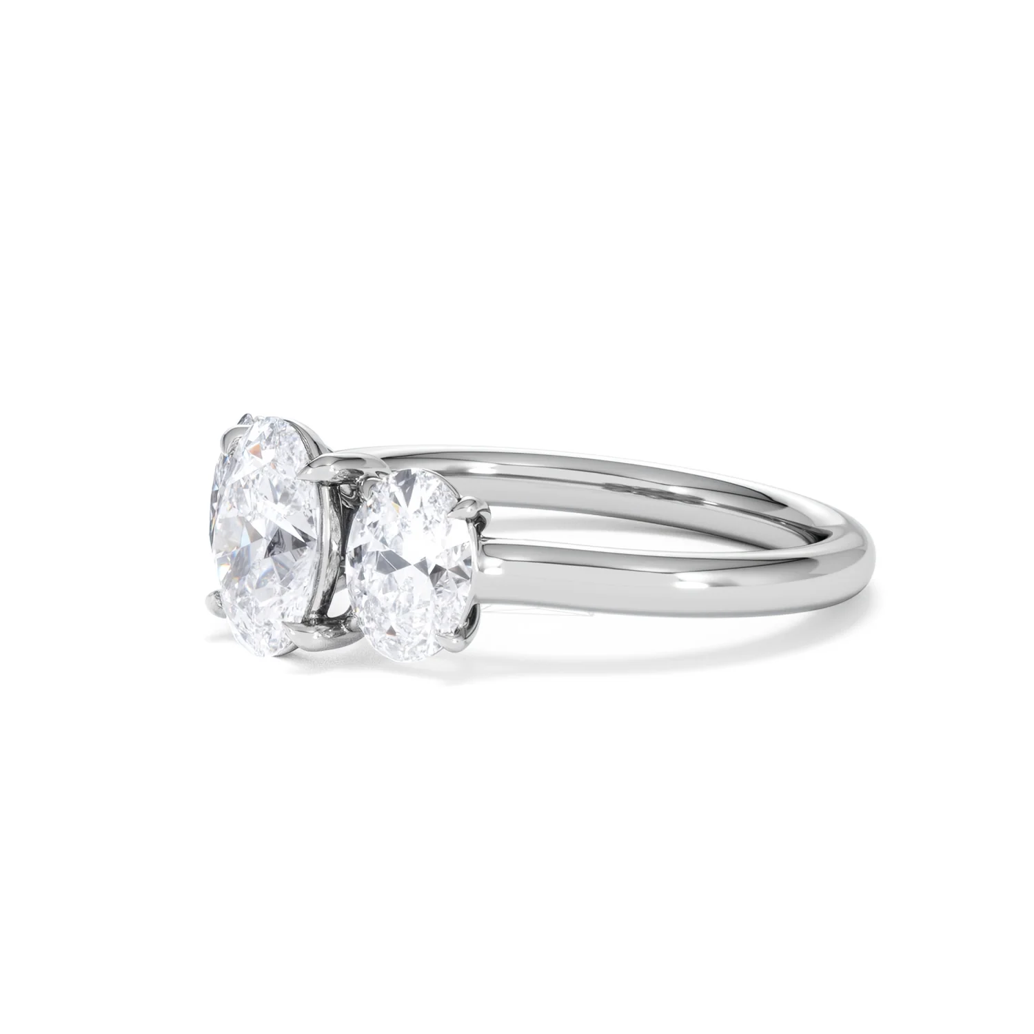 Ever 2.00ct Oval Cut Lab Diamond 3 Stone Engagement Ring in Platinum - Image 77