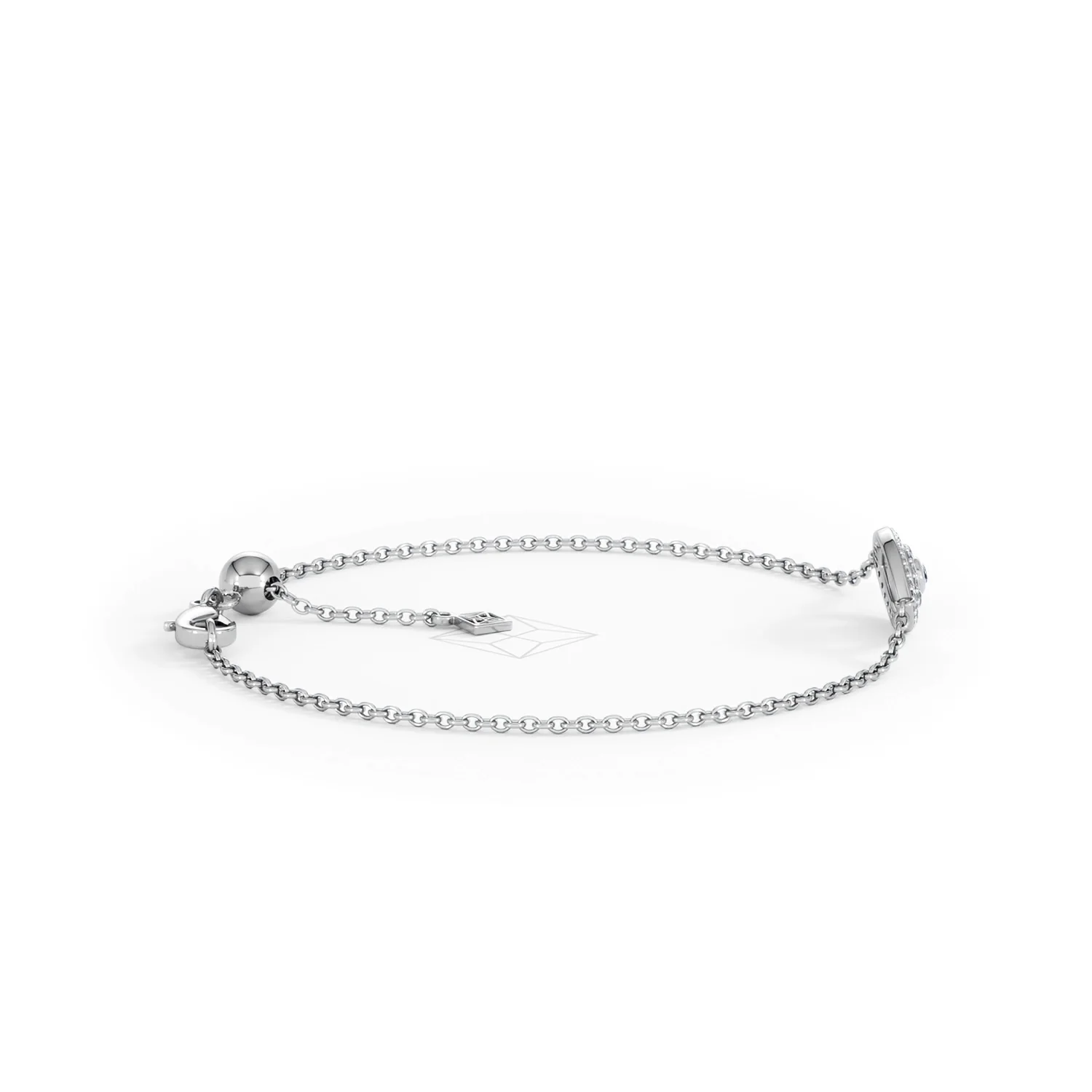 Evil Eye 0.21ct Sapphire Lab Diamond Adjustable Bracelet in Sterling Silver - Image 30