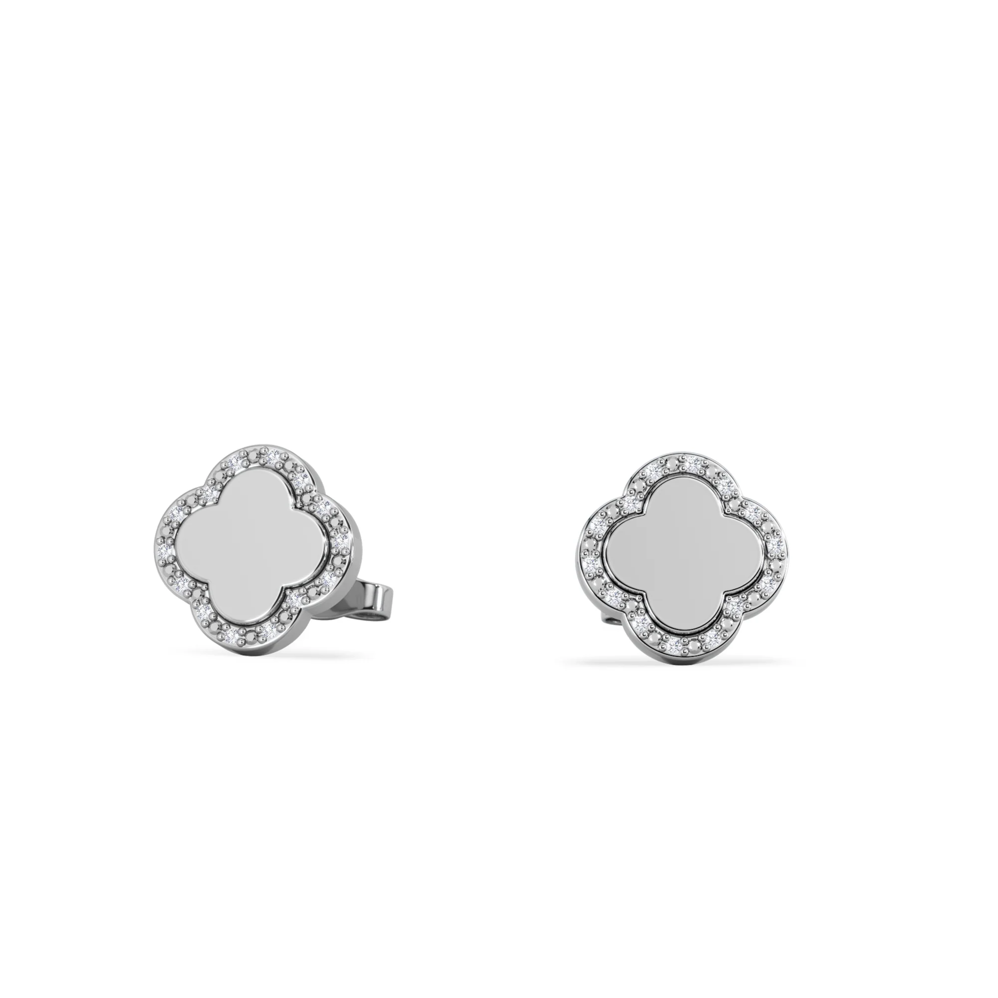 Florence 0.08ct Lab Diamond Halo Stud Earrings in Sterling Silver - Image 3