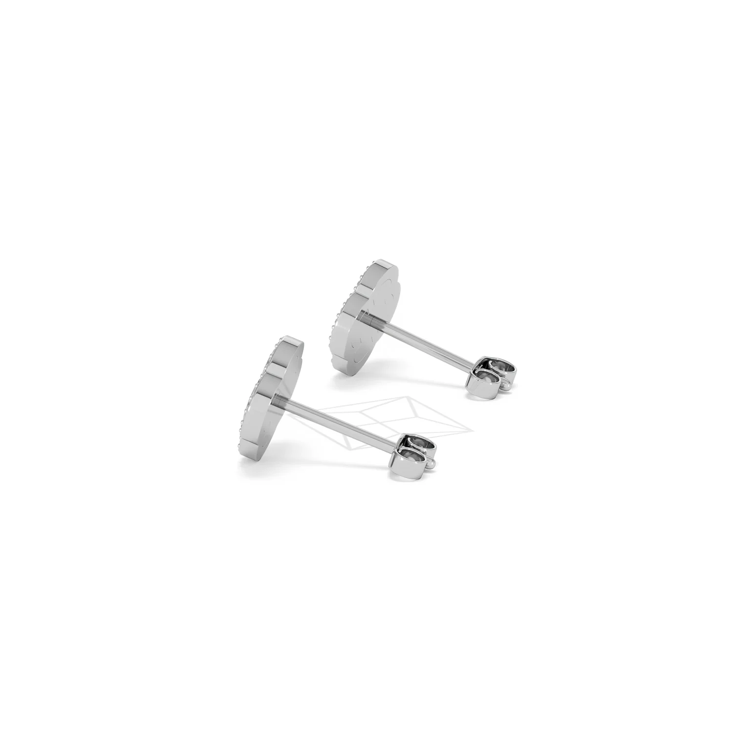 Florence 0.08ct Lab Diamond Halo Stud Earrings in Sterling Silver - Image 65