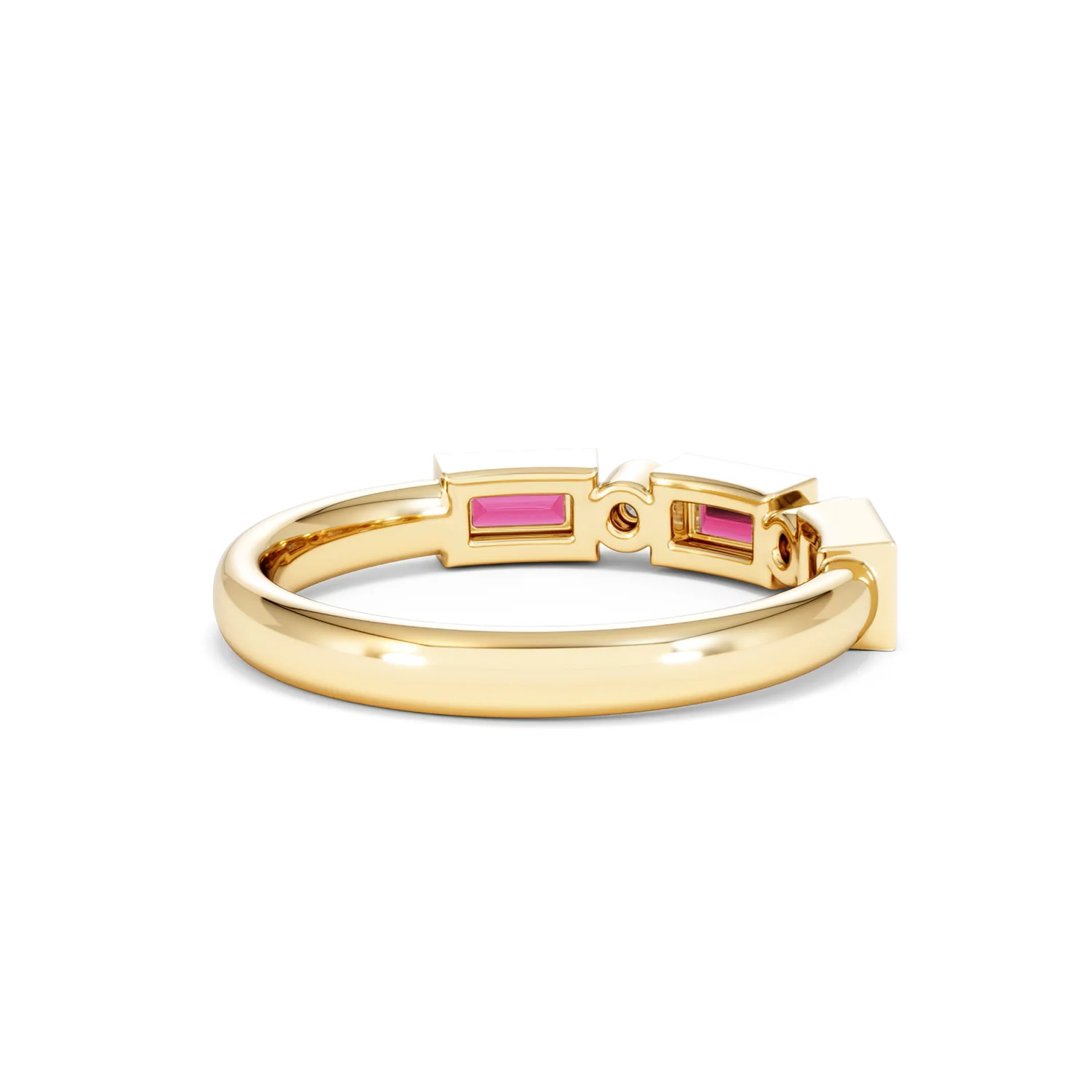 Forme 0.37ct Baguette Cut Lab Ruby 5 Stone Ring in 18K Gold Vermeil - Image 38