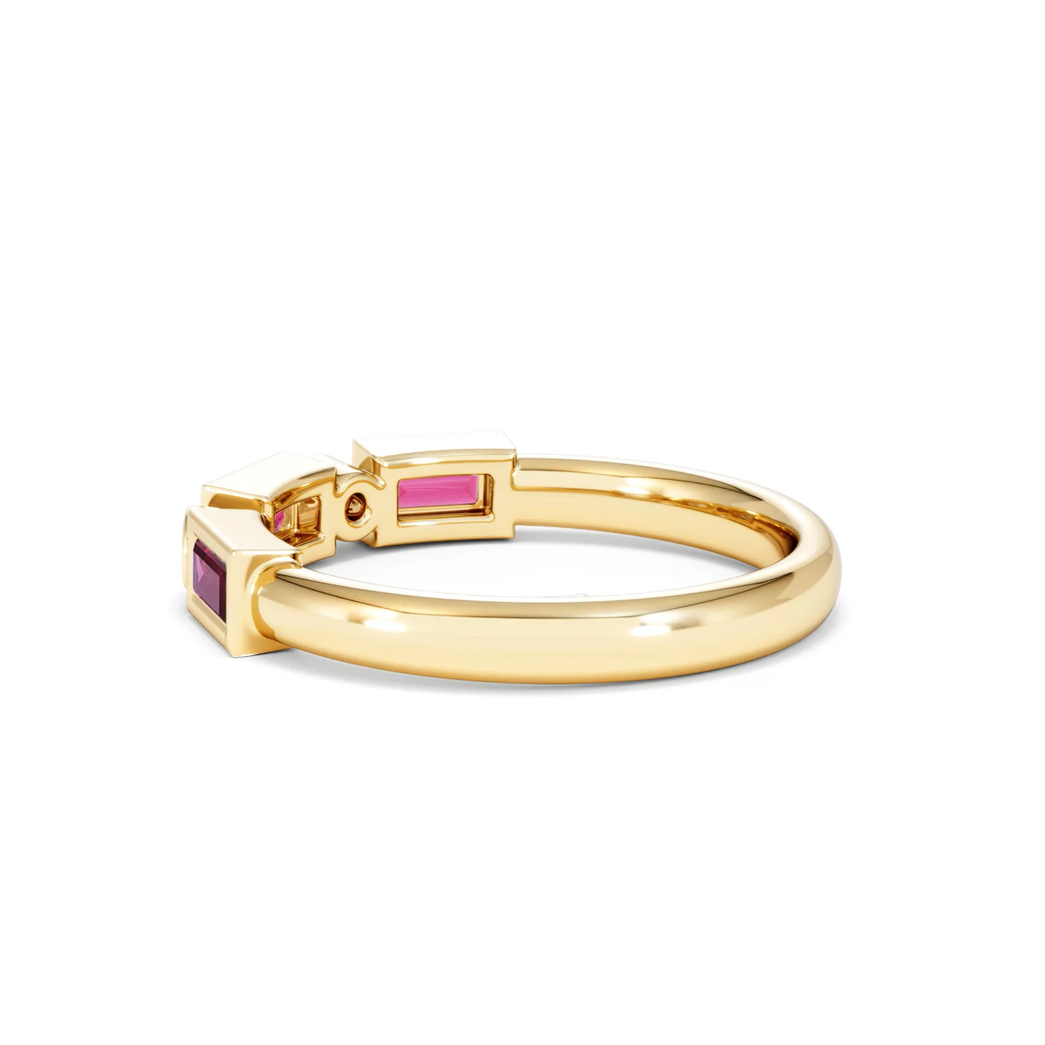 Forme 0.37ct Baguette Cut Lab Ruby 5 Stone Ring in 18K Gold Vermeil - Image 61