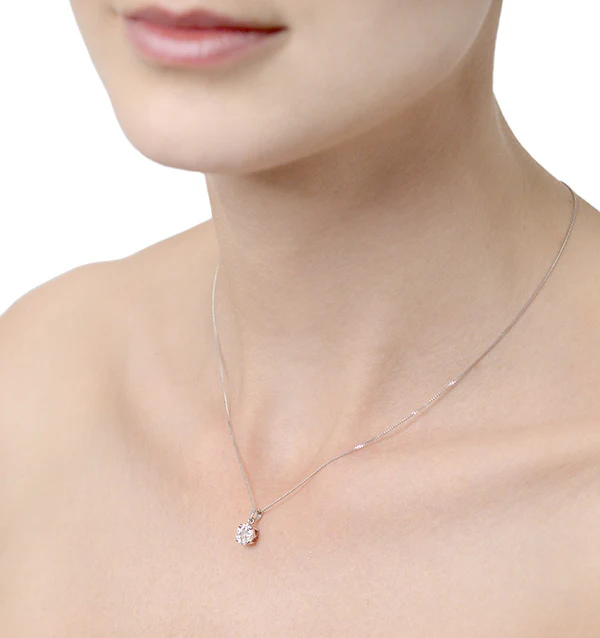 Galileo 1.00ct Solitaire Look Diamond 0.41ct And Platinum Necklace - Image 2