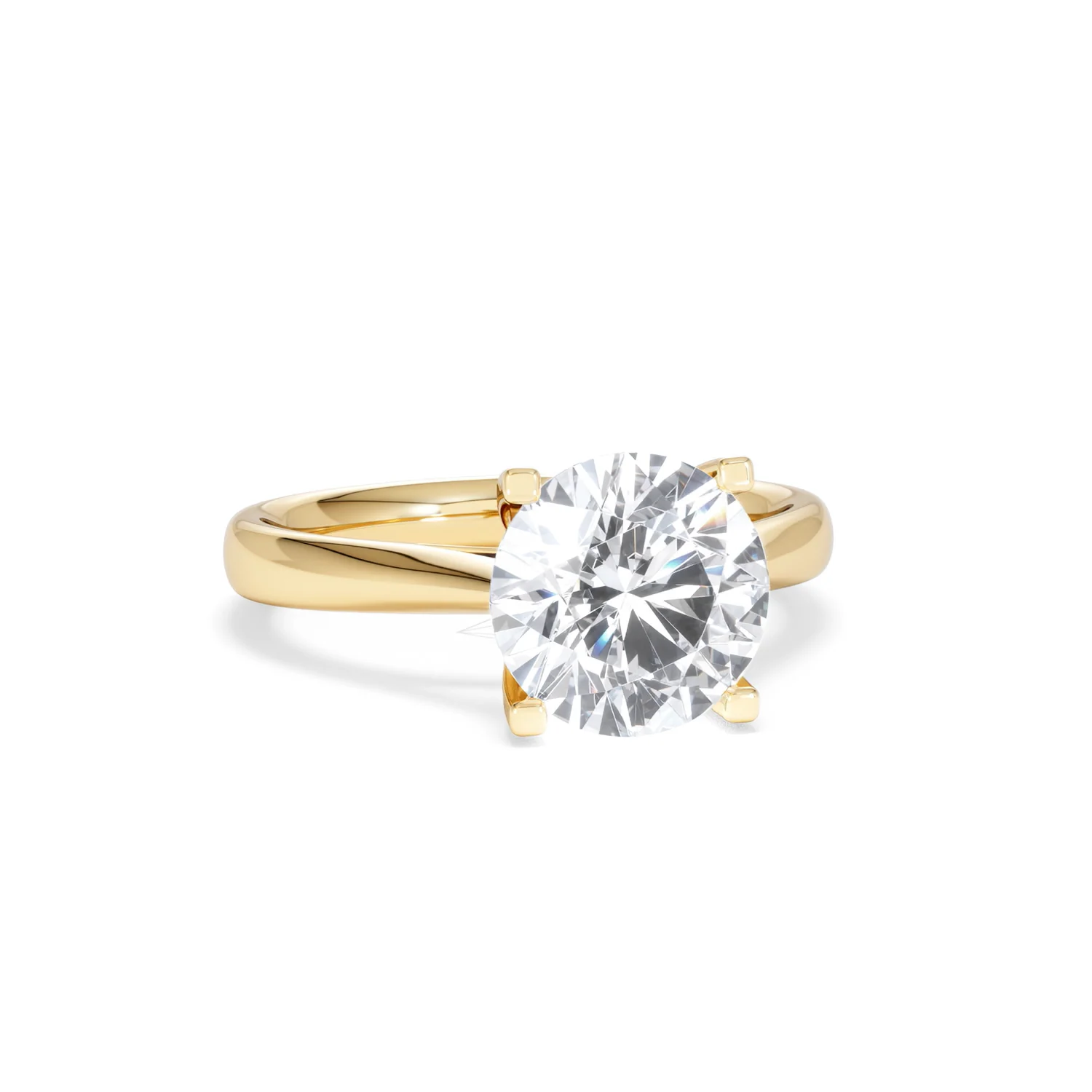 Grace 3.00ct Lab Diamond Round Cut Engagement Ring in 18K Yellow Gold G/VS1 - Image 11