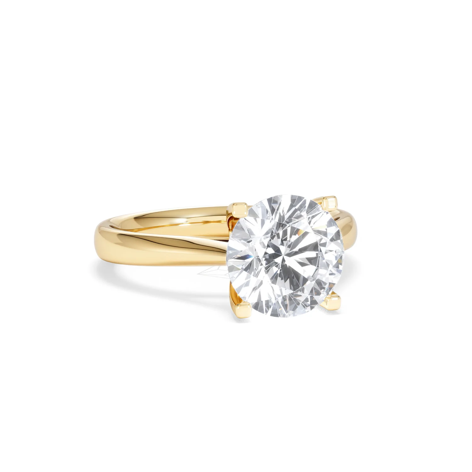 Grace 3.00ct Lab Diamond Round Cut Engagement Ring in 18K Yellow Gold G/VS1 - Image 12