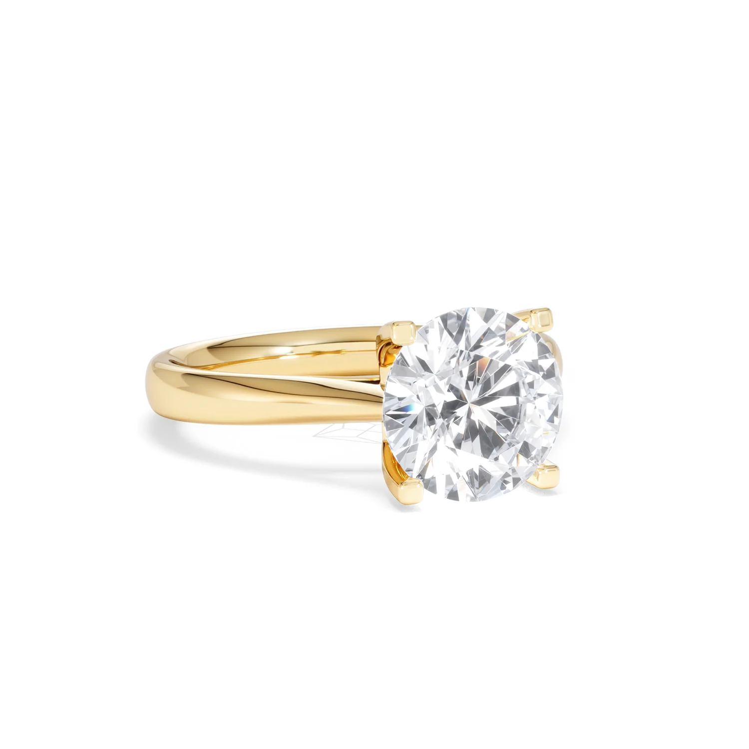 Grace 3.00ct Lab Diamond Round Cut Engagement Ring in 18K Yellow Gold G/VS1 - Image 13