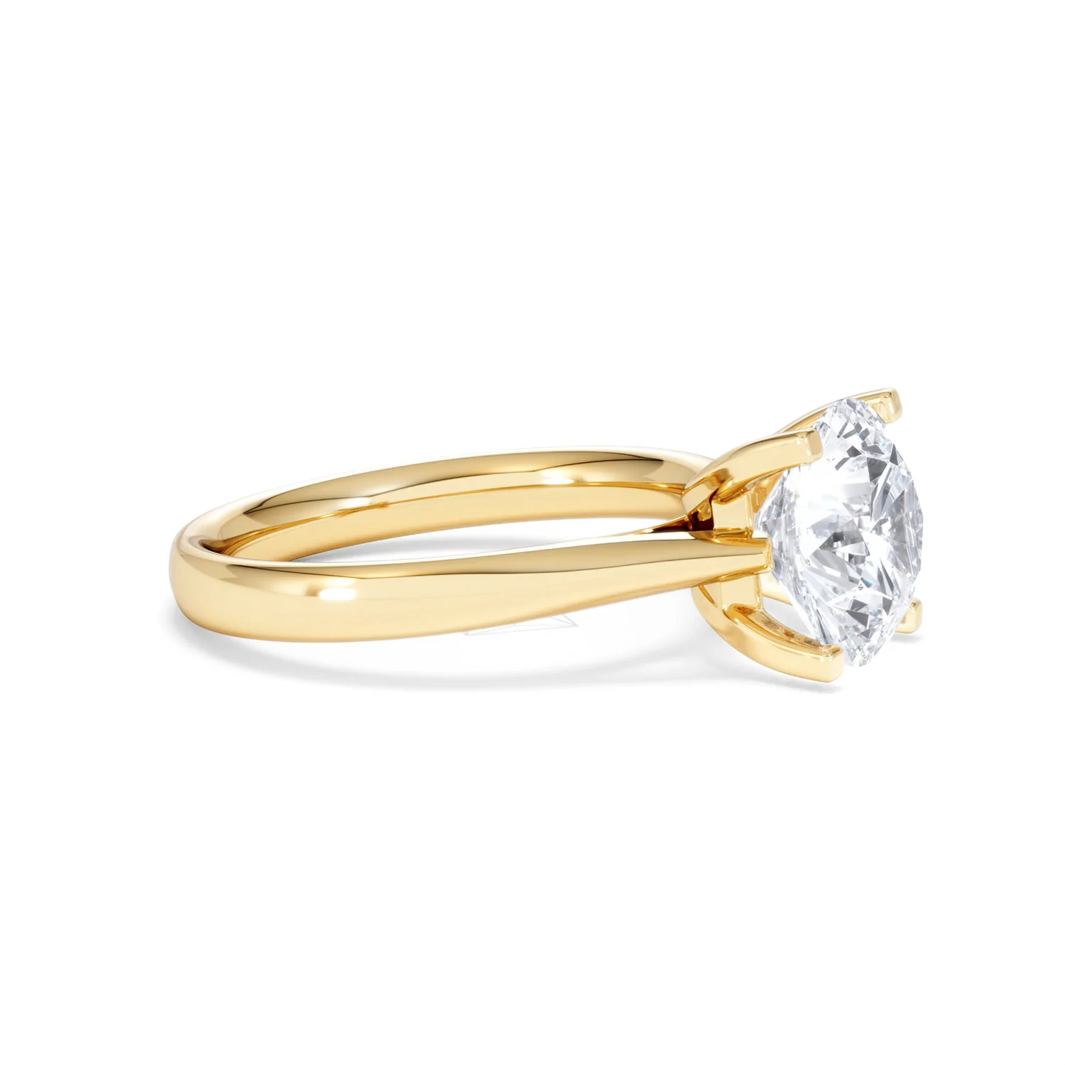 Grace 3.00ct Lab Diamond Round Cut Engagement Ring in 18K Yellow Gold G/VS1 - Image 22