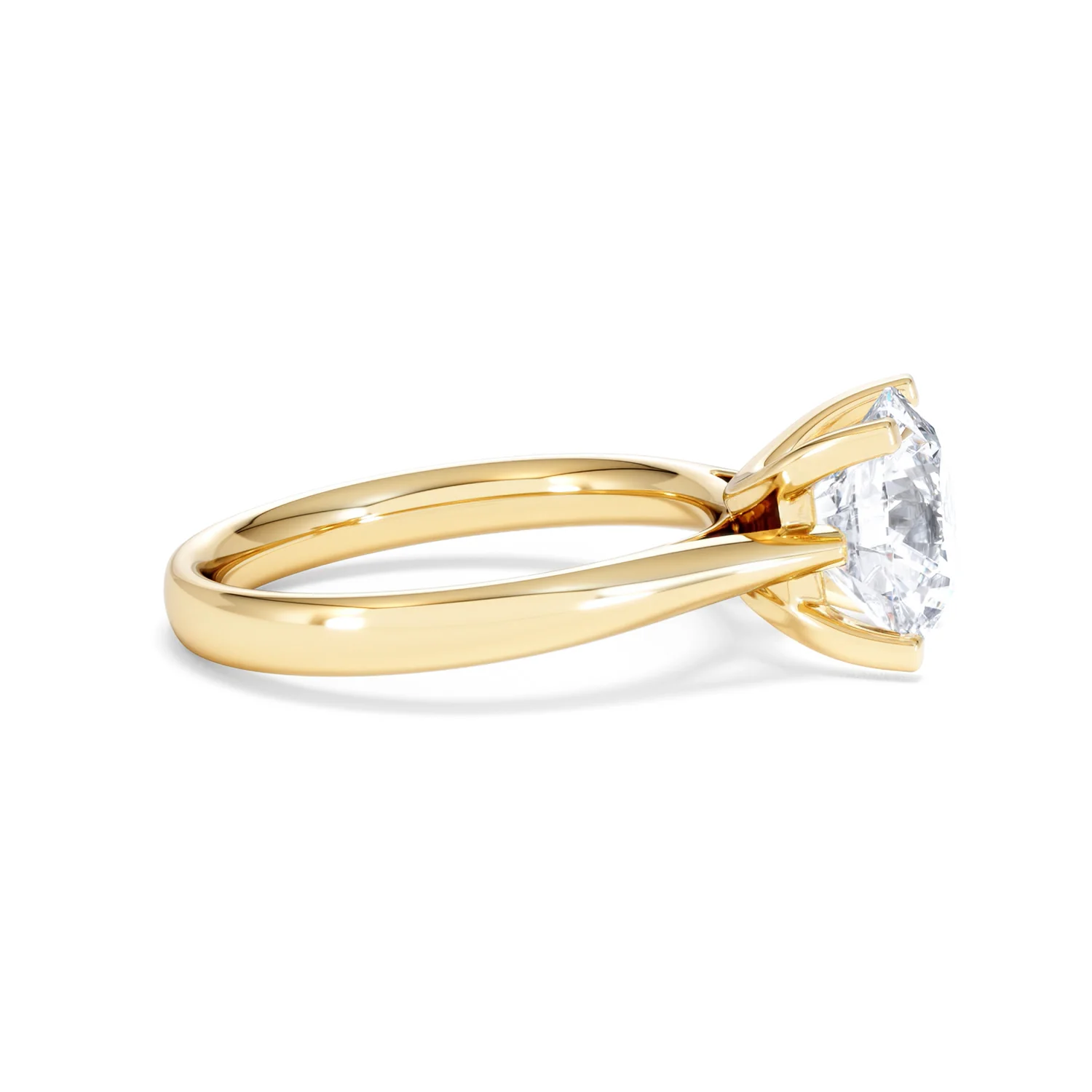 Grace 3.00ct Lab Diamond Round Cut Engagement Ring in 18K Yellow Gold G/VS1 - Image 26