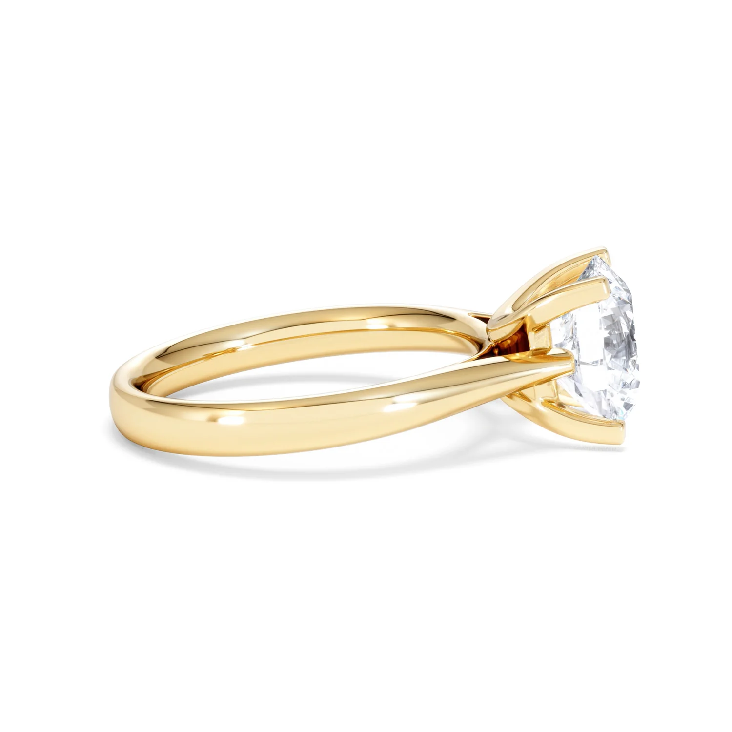 Grace 3.00ct Lab Diamond Round Cut Engagement Ring in 18K Yellow Gold G/VS1 - Image 27
