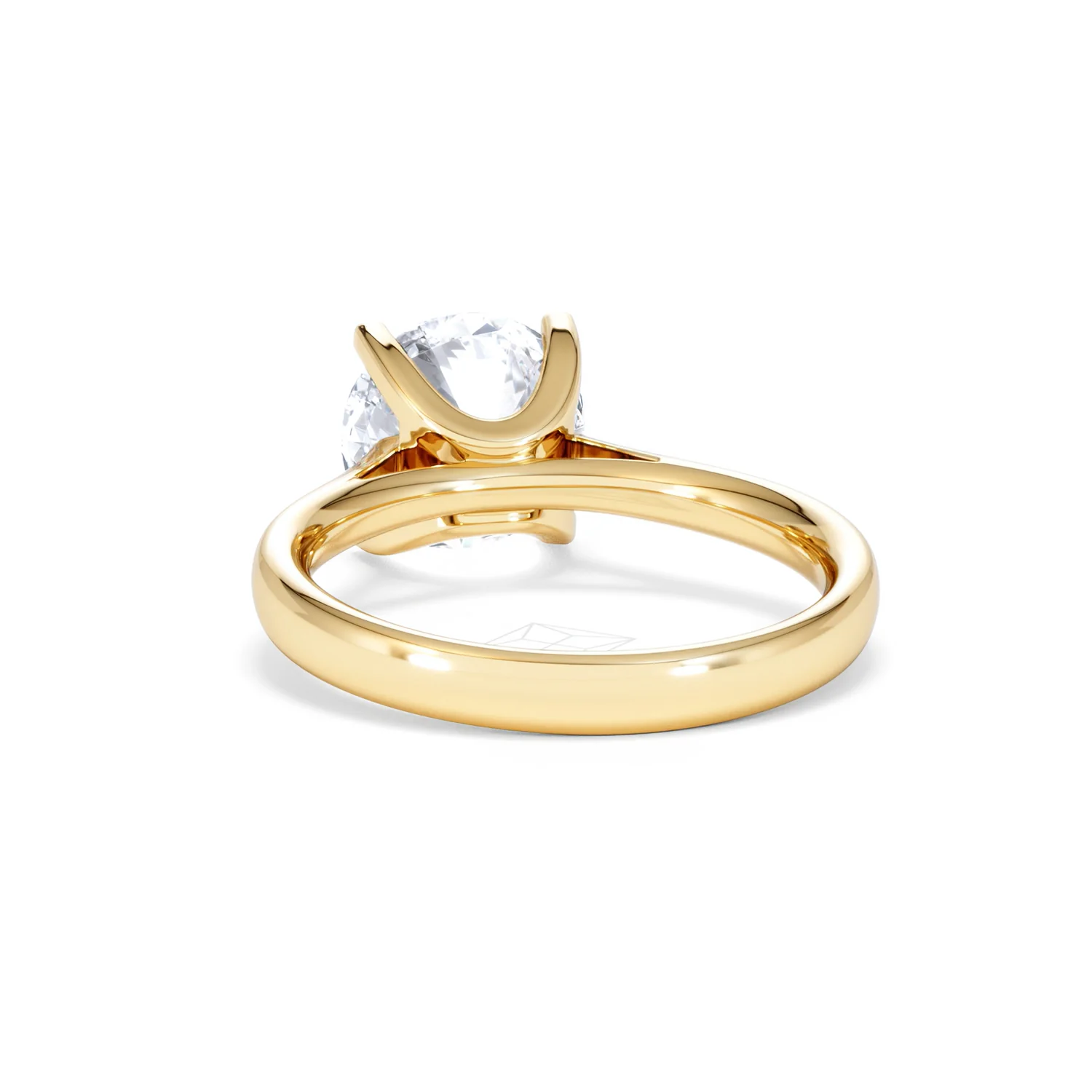 Grace 3.00ct Lab Diamond Round Cut Engagement Ring in 18K Yellow Gold G/VS1 - Image 51