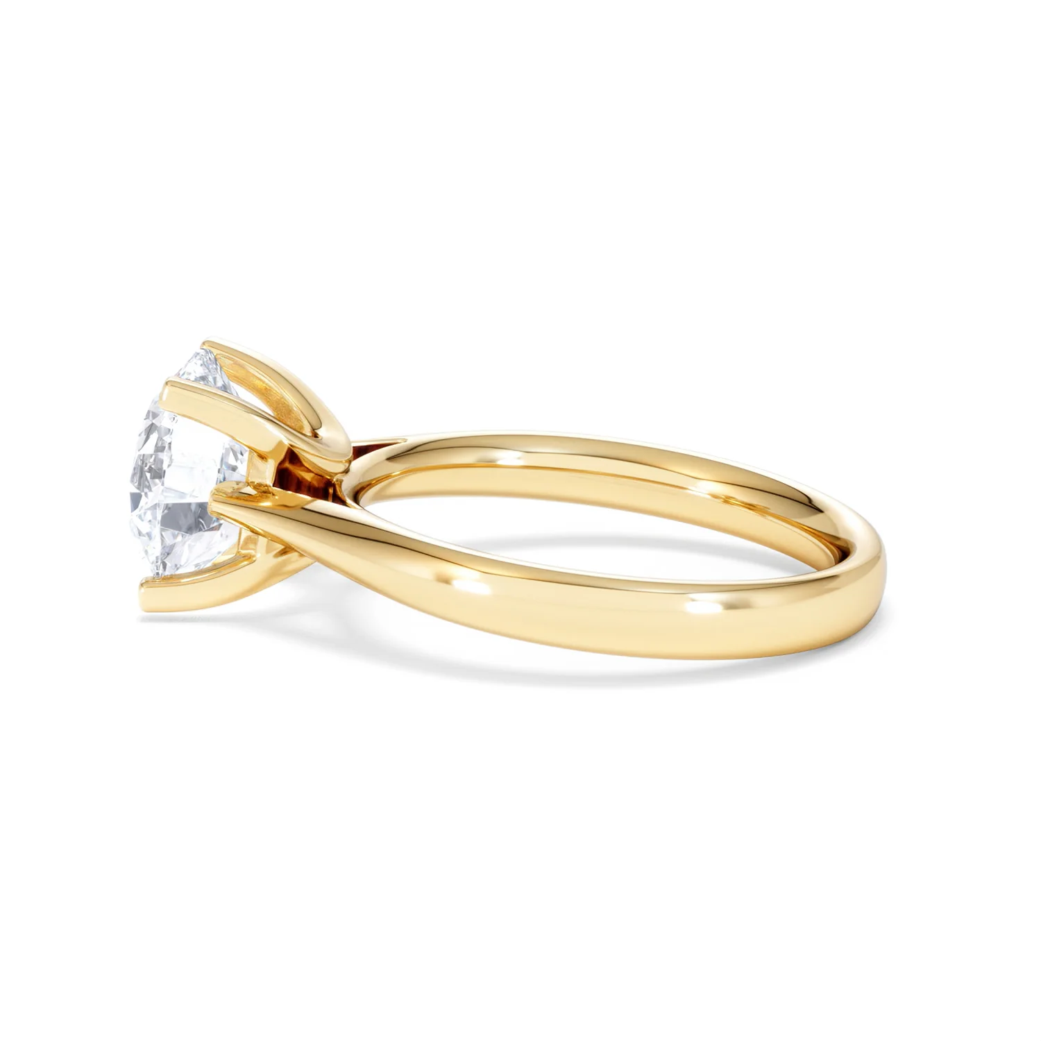 Grace 3.00ct Lab Diamond Round Cut Engagement Ring in 18K Yellow Gold G/VS1 - Image 66
