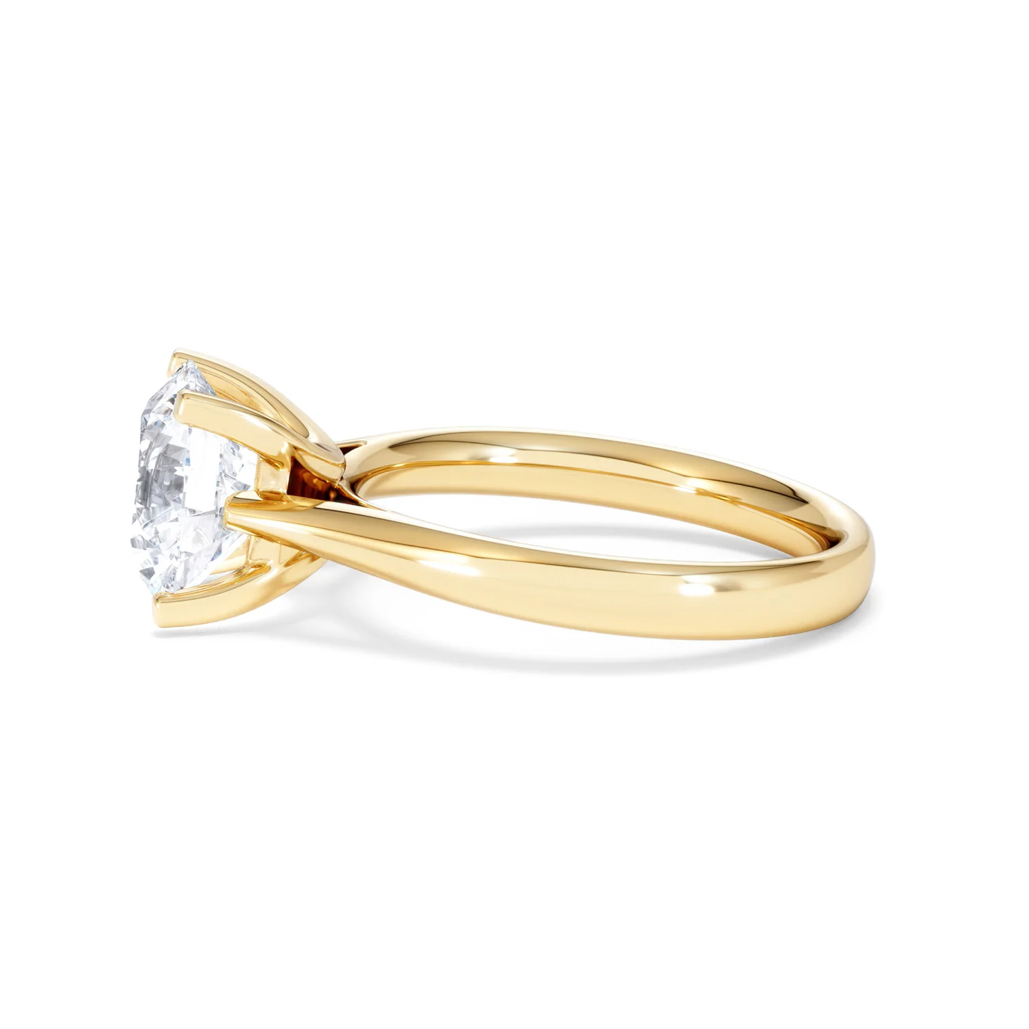 Grace 3.00ct Lab Diamond Round Cut Engagement Ring in 18K Yellow Gold G/VS1 - Image 69