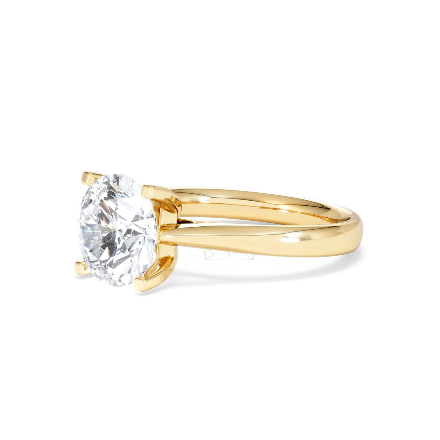 Grace 3.00ct Lab Diamond Round Cut Engagement Ring in 18K Yellow Gold G/VS1 - Image 78