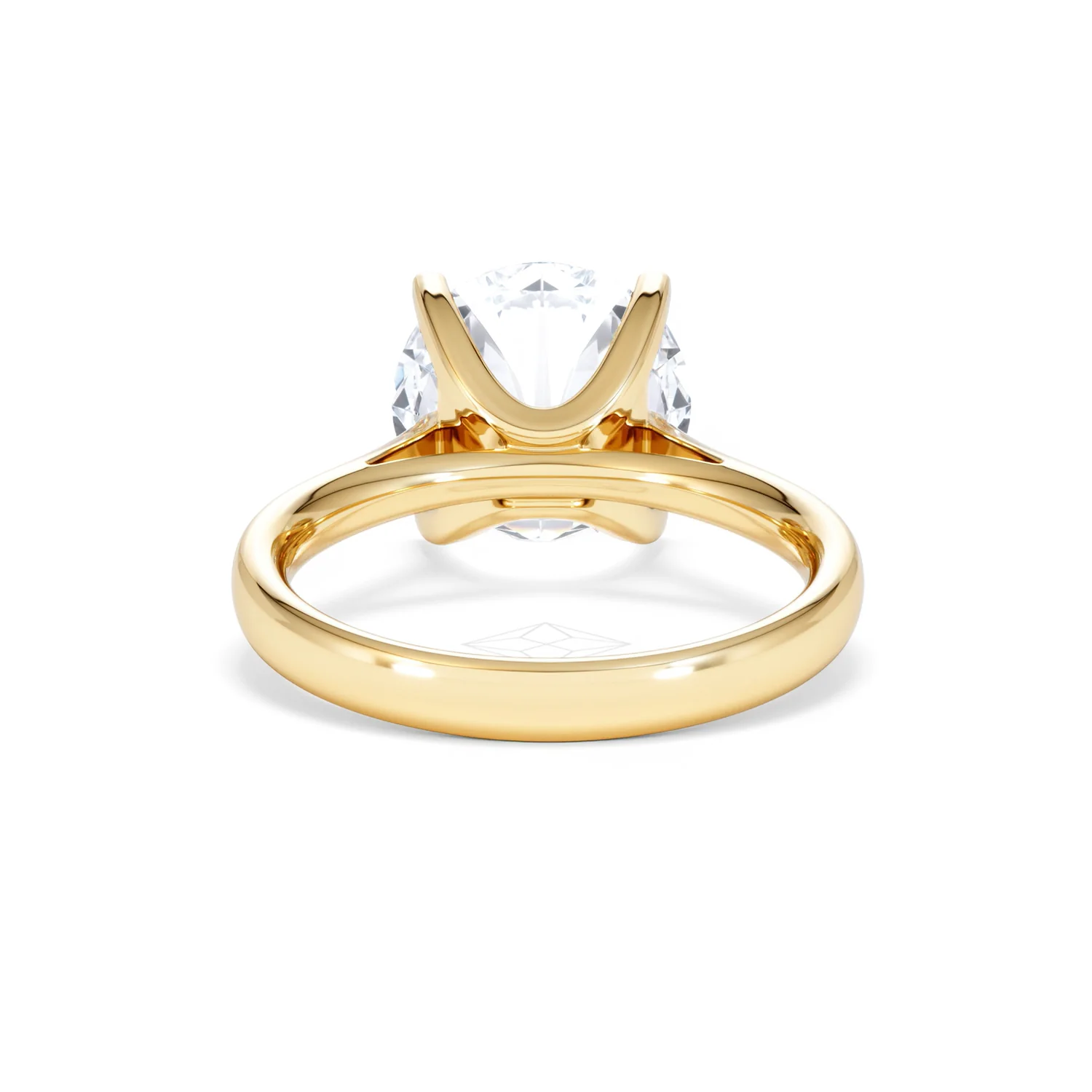 Grace 5.00ct Lab Diamond Round Cut Engagement Ring in 18K Yellow Gold G/VS1 - Image 47